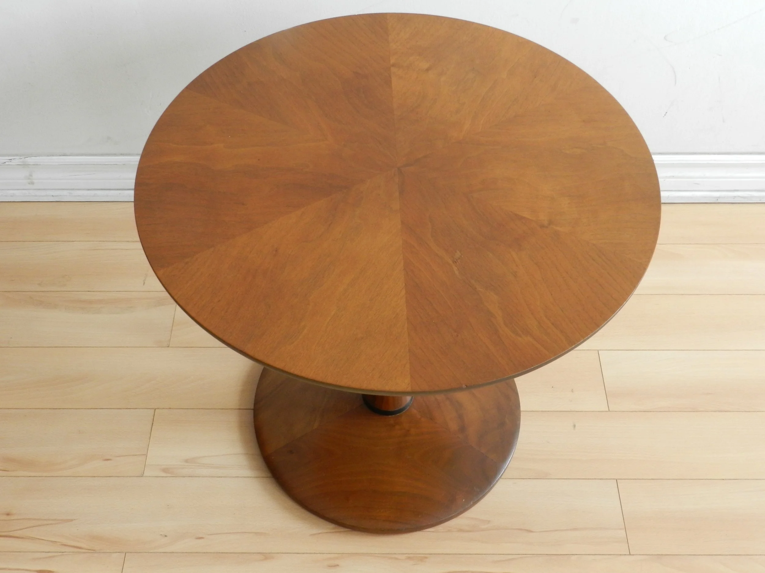 “Declaration” walnut side table designed by Kipp Stewart for Drexel.  USA, 1960s.