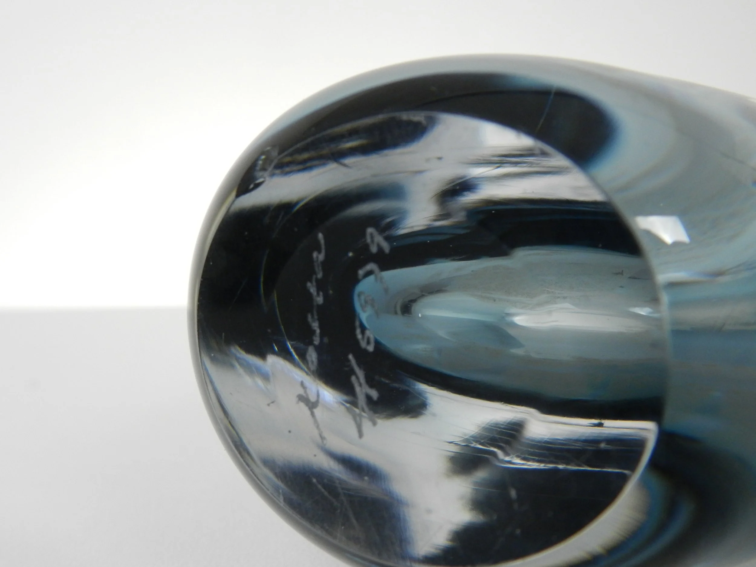 Glass vase by Vicke Lindstrand for Kosta.  Sweden, 1960s.