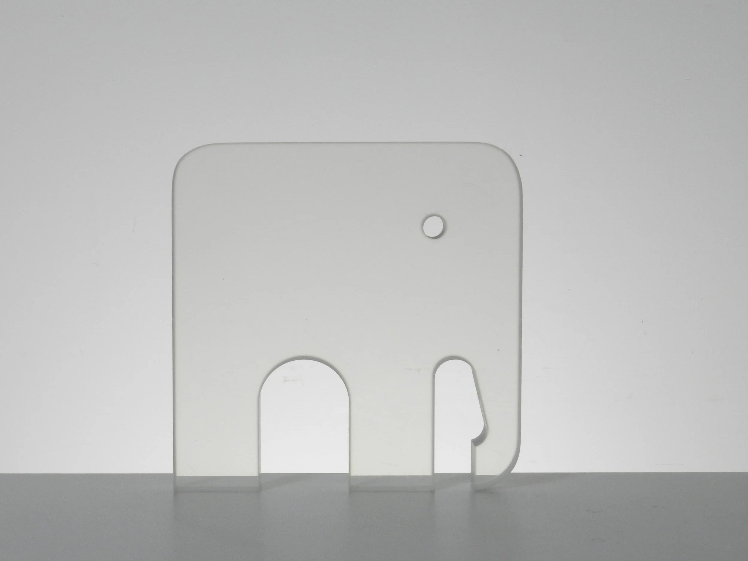 Set of 3 lucite animals designed by Silvio Russo for Guzzini.  Italy, 1970s.