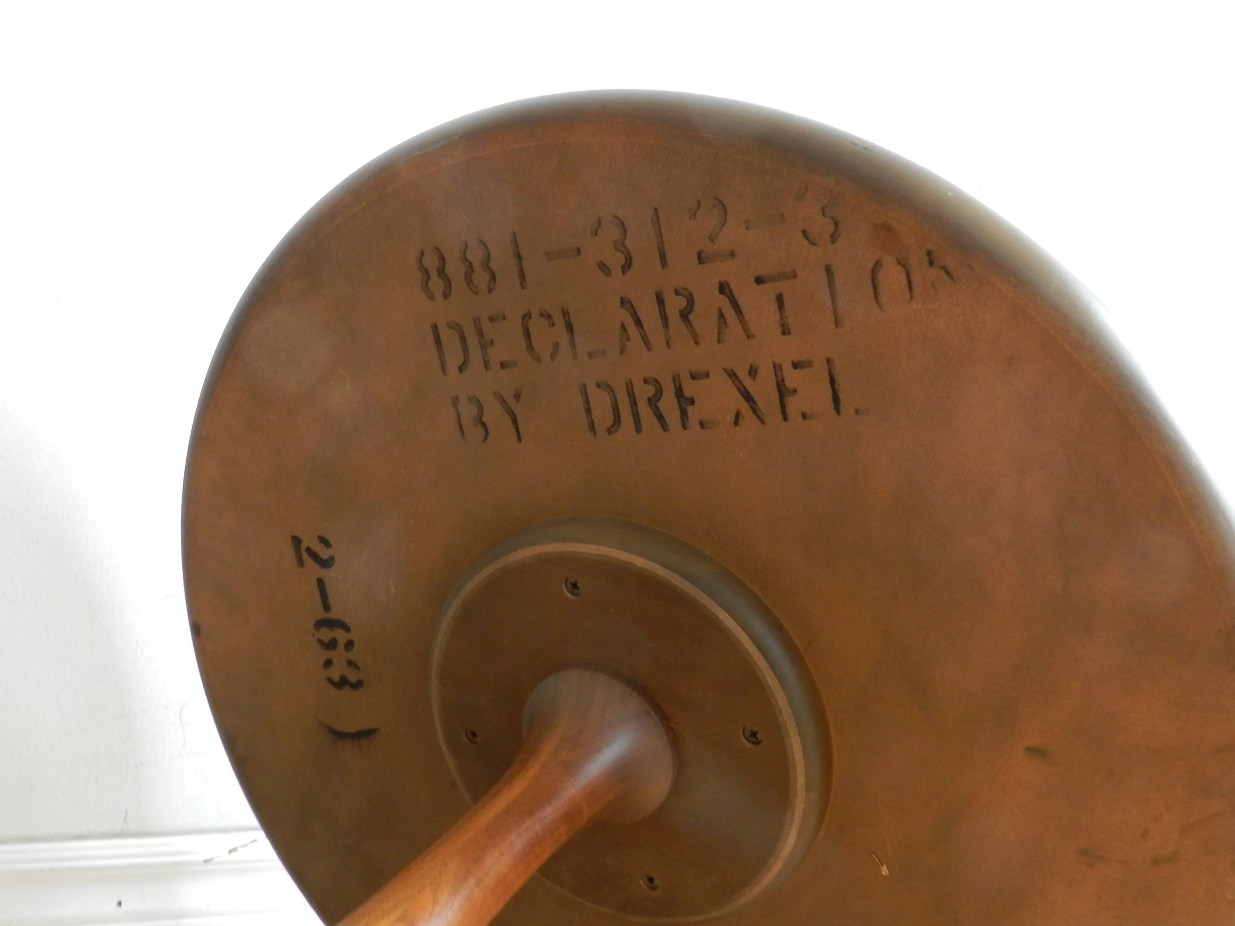 “Declaration” walnut side table designed by Kipp Stewart for Drexel.  USA, 1960s.