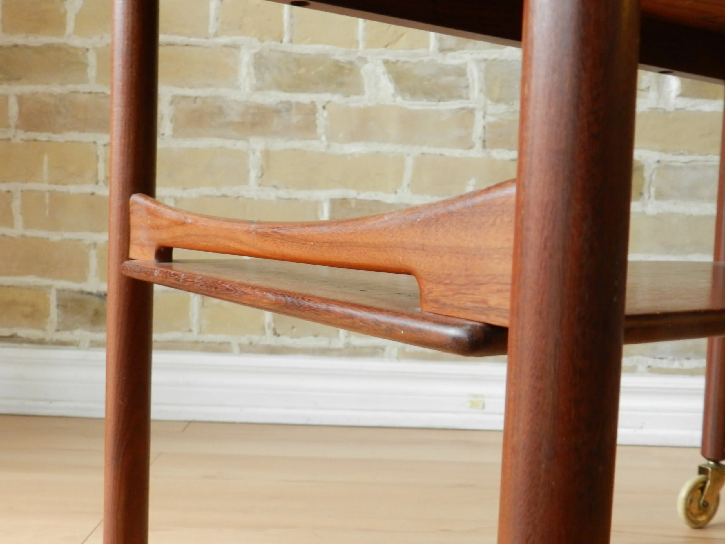 Mid century modern teak bar cart / trolley.  Denmark, 1960s.