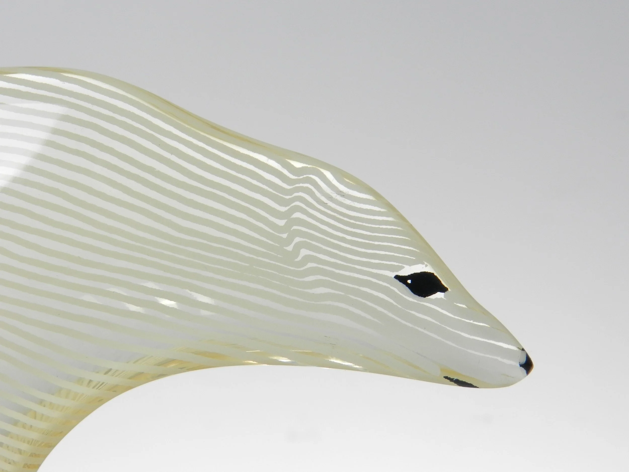 Lucite polar bear designed by Abraham Palatnik.  Brazil, 1970s.