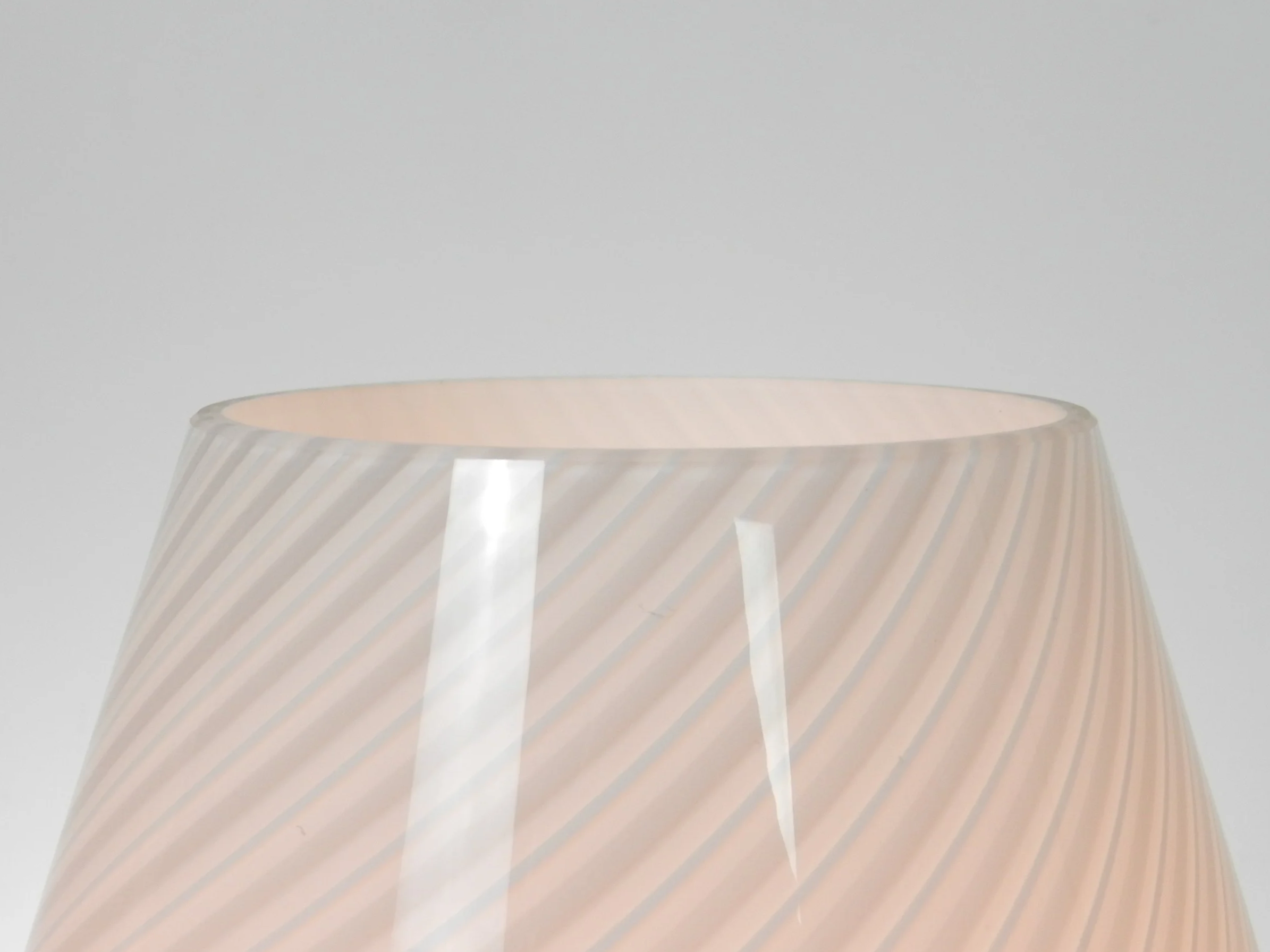 Murano Tessuto glass table lamp.  Italy, 1980s.