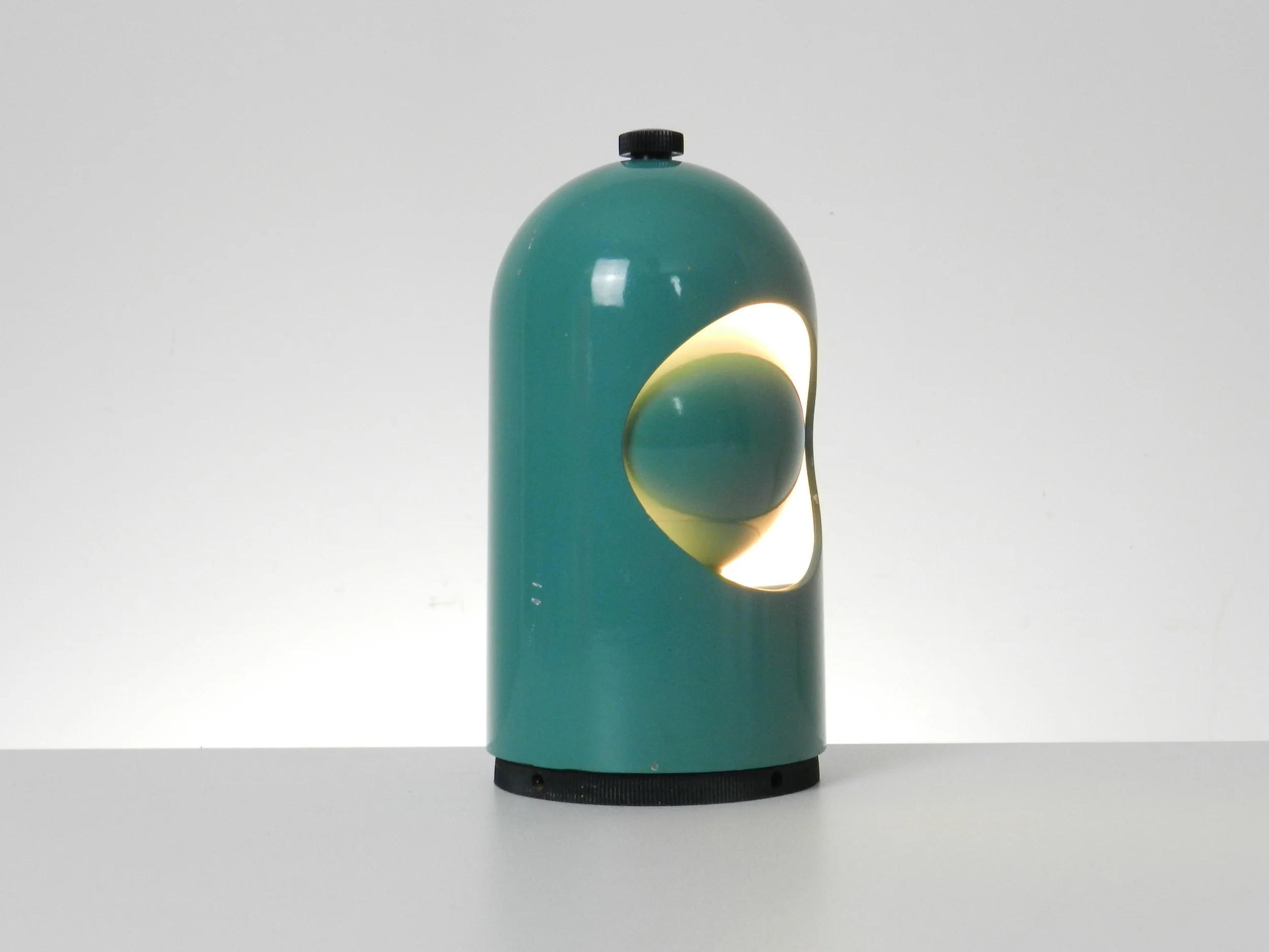 Eclipse “ Selene” lamp by ABM. Enameled metal and plastic.  Italy, 1970s.