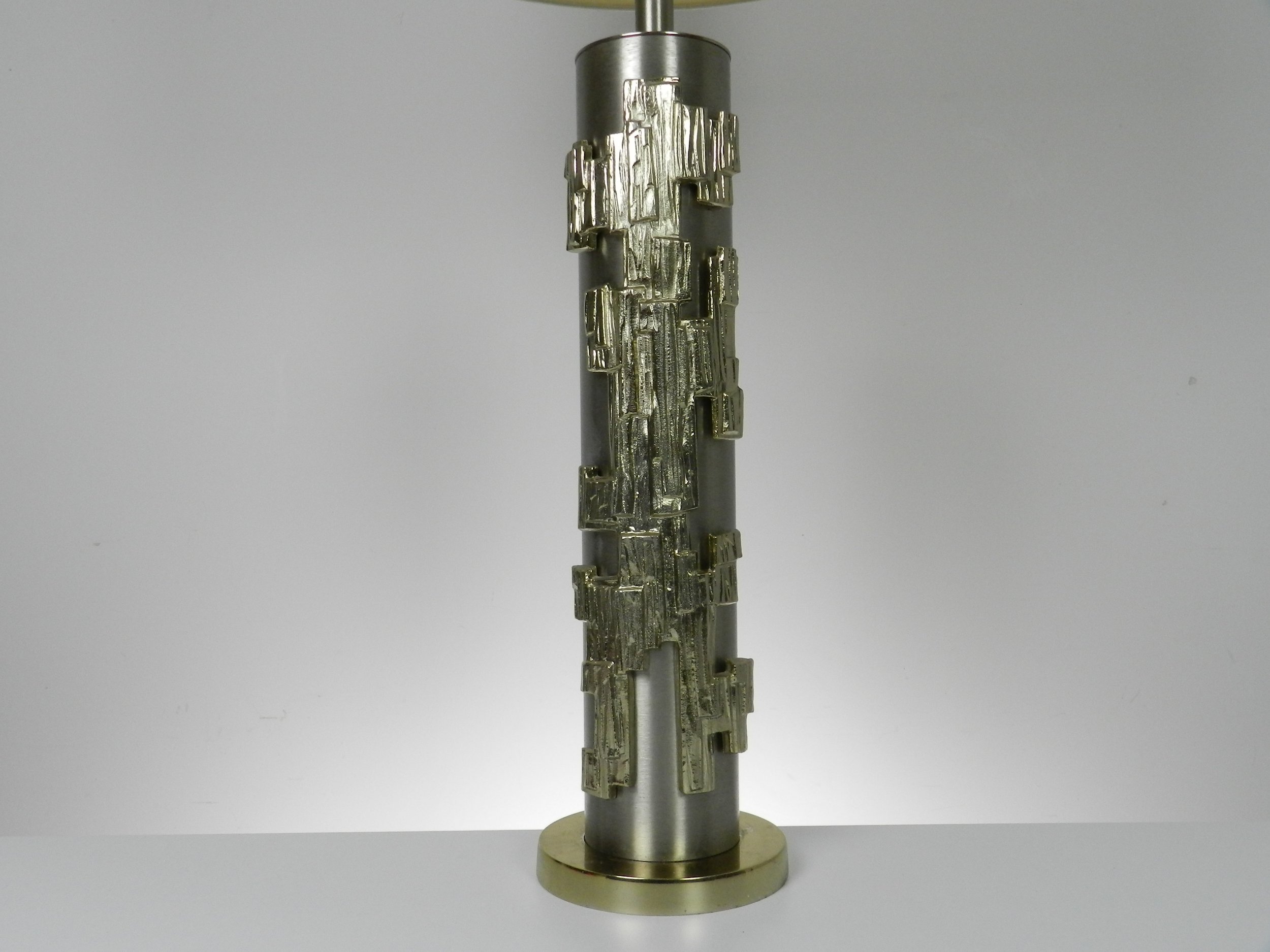 Tall brutalist lamp designed by Richard Barr for Laurel Lamp Co.  USA, 1960s.