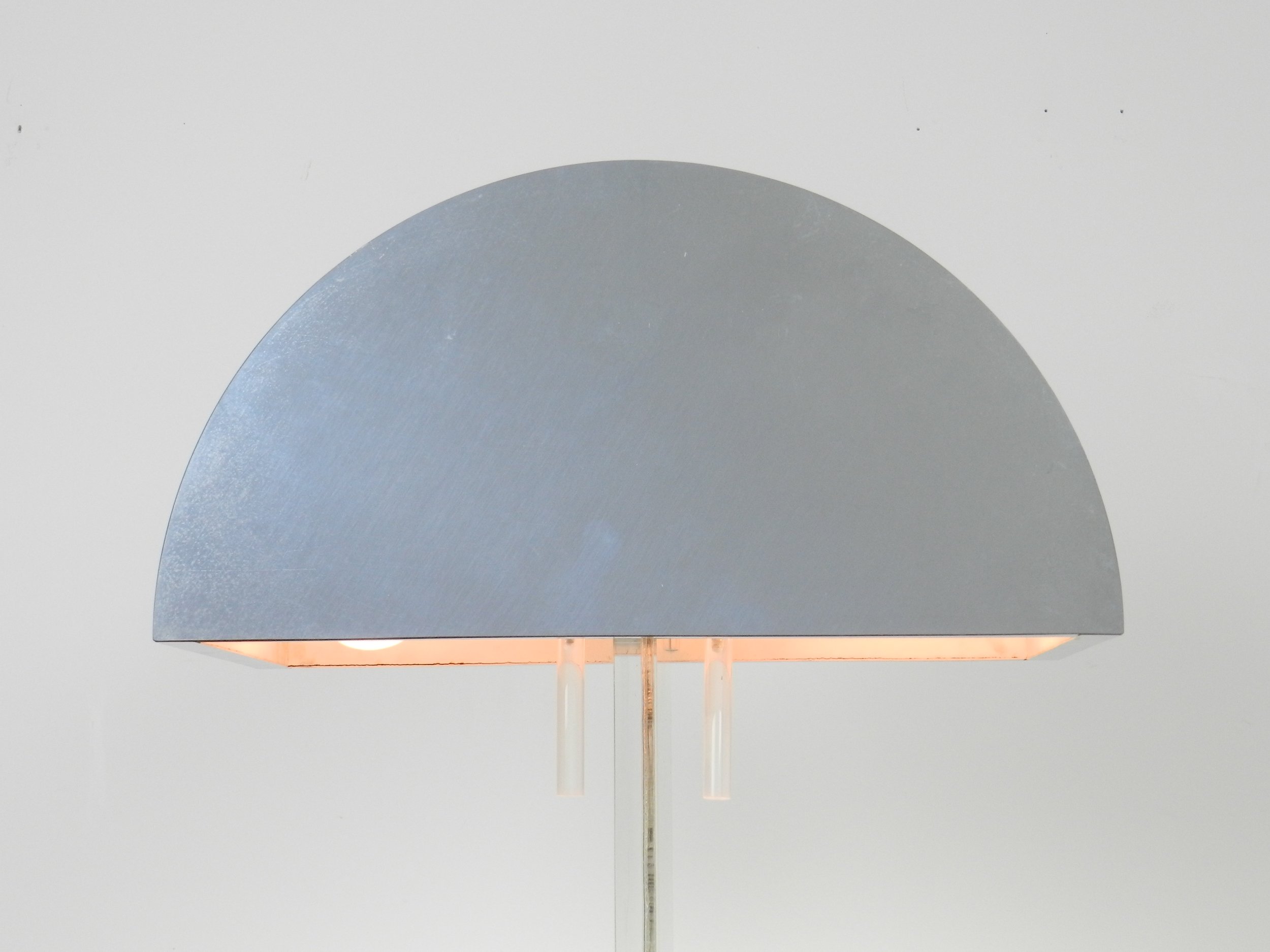 Modernist lamp in chrome and lucite lamp designed by Pierre Cardin for Kovacs.  USA. 1970s.