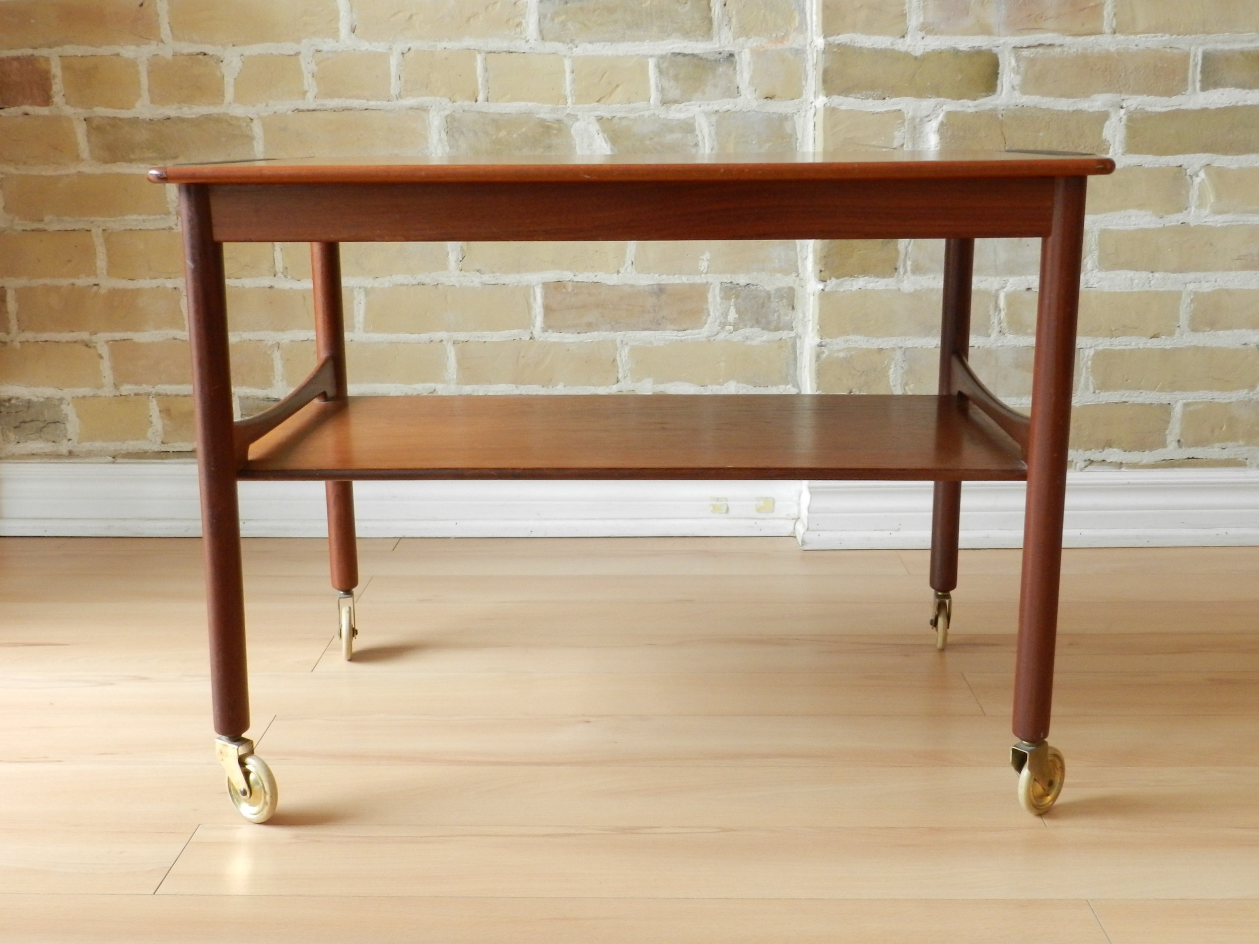 Mid century modern teak bar cart / trolley.  Denmark, 1960s.