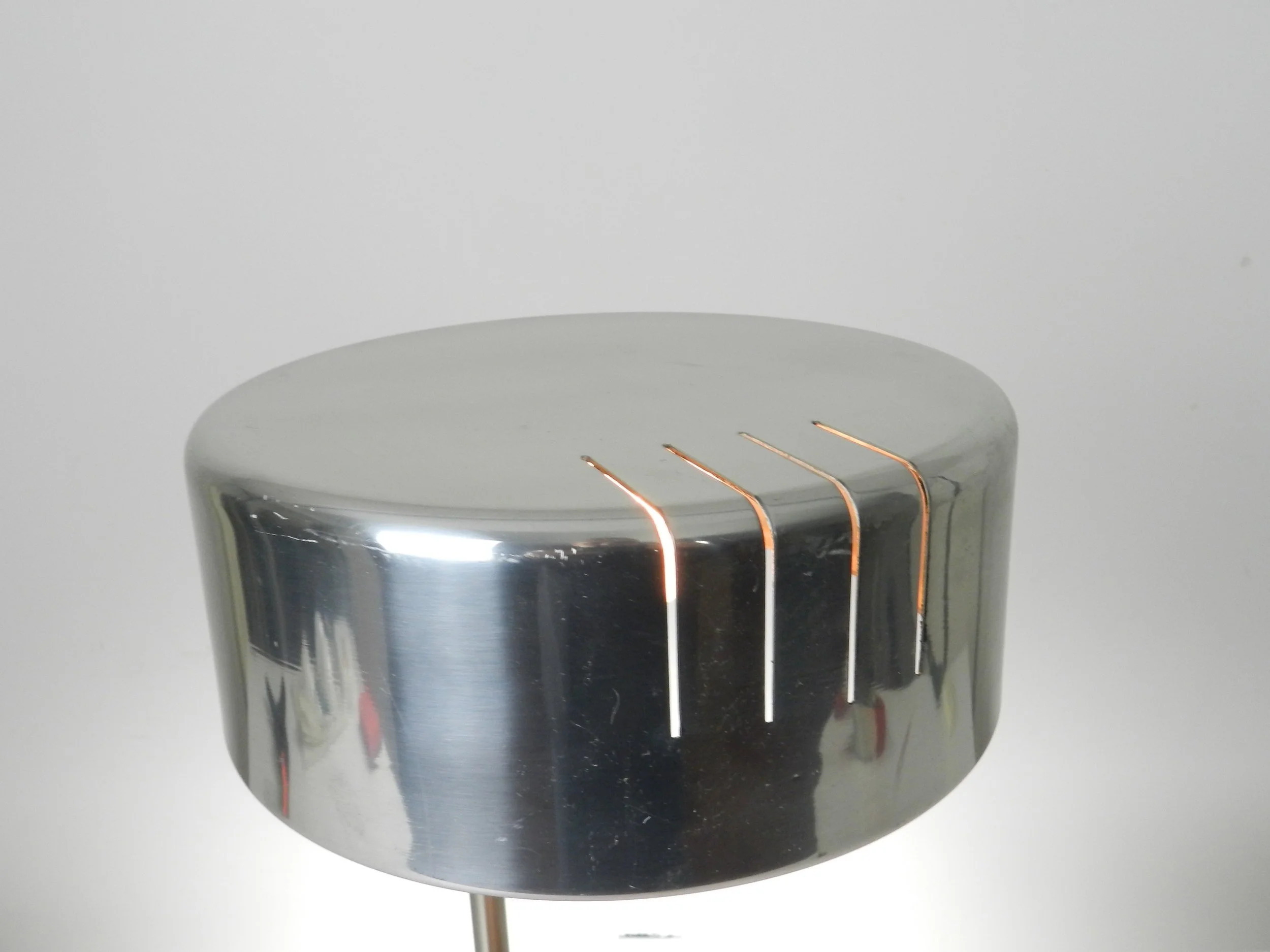 Mid century modern desk lamp in chrome by Laurel Lamp Co.  USA, 1960s.