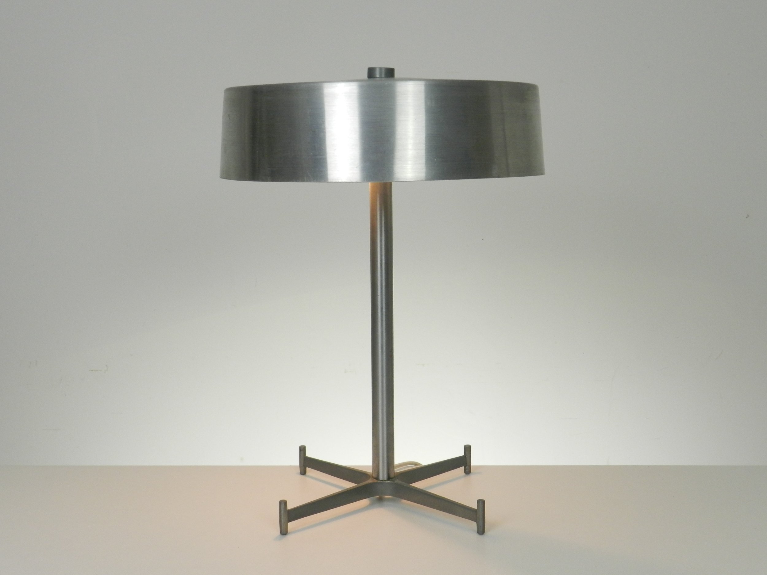 Modernist table lamp in metal and aluminum.  Canada, 1960s.
