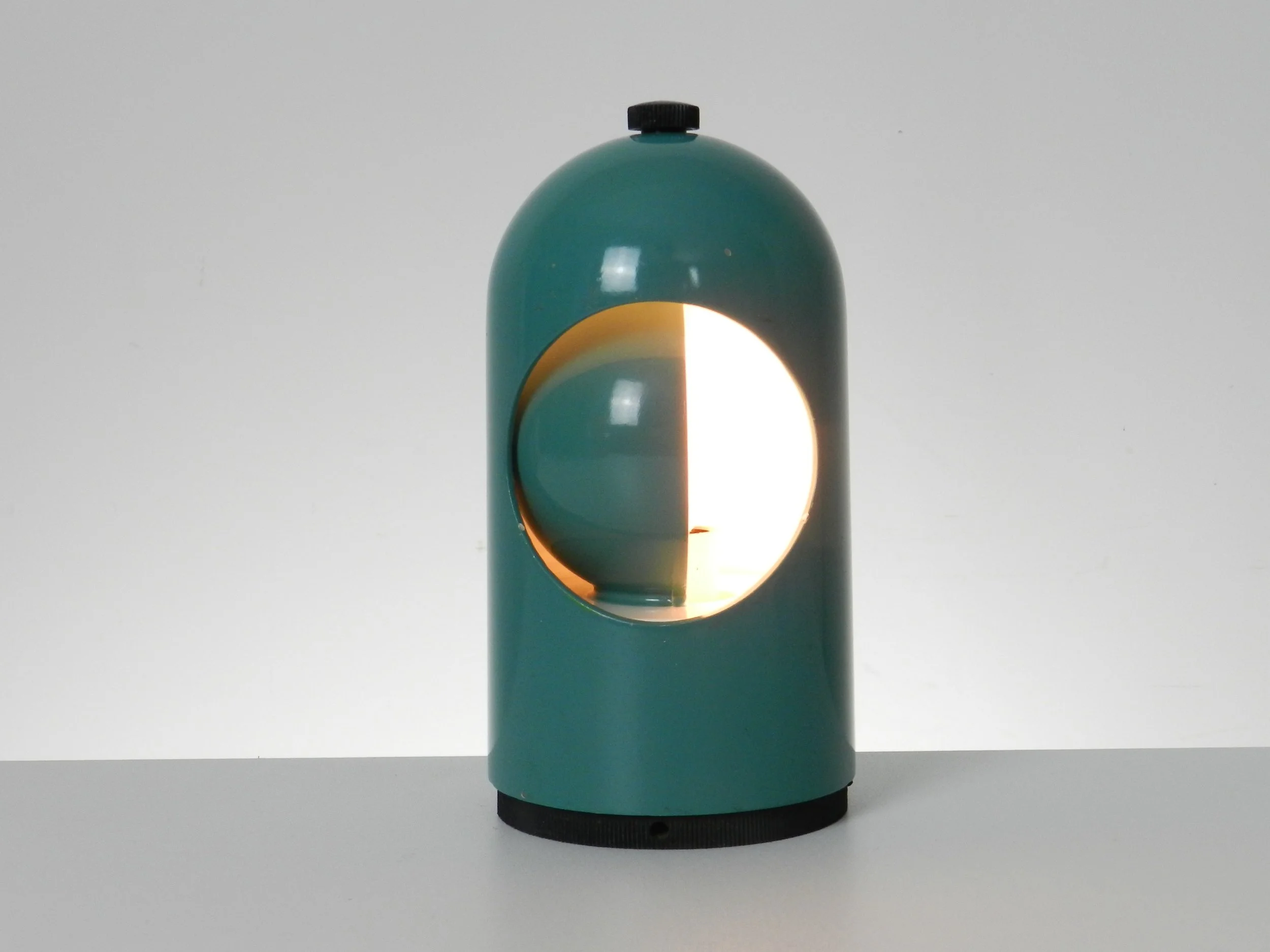 Eclipse “ Selene” lamp by ABM. Enameled metal and plastic.  Italy, 1970s.