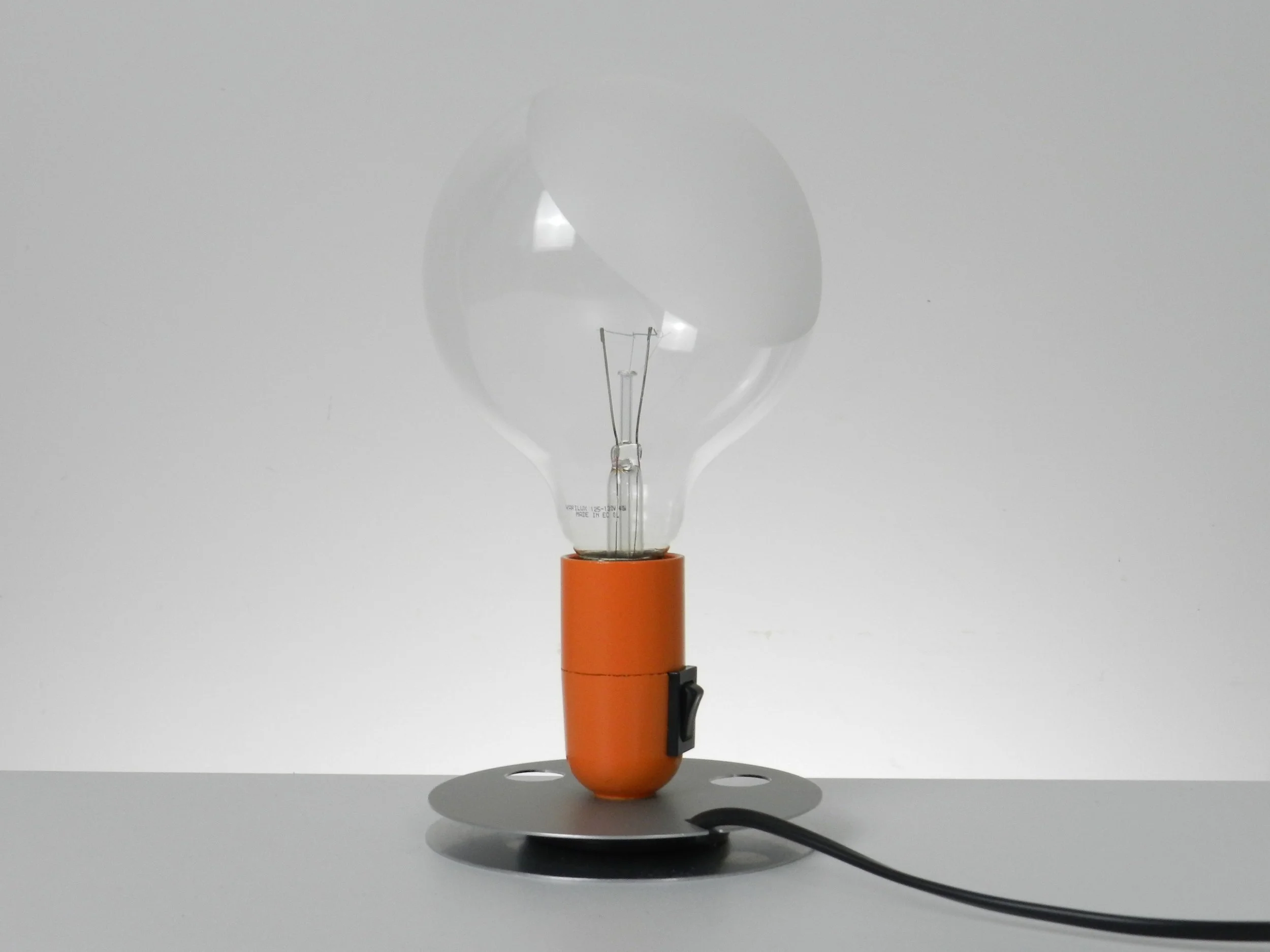 Lampadina lamp designed by Achille Castiglioni for Flos.  Italy, designed in the 1970s.