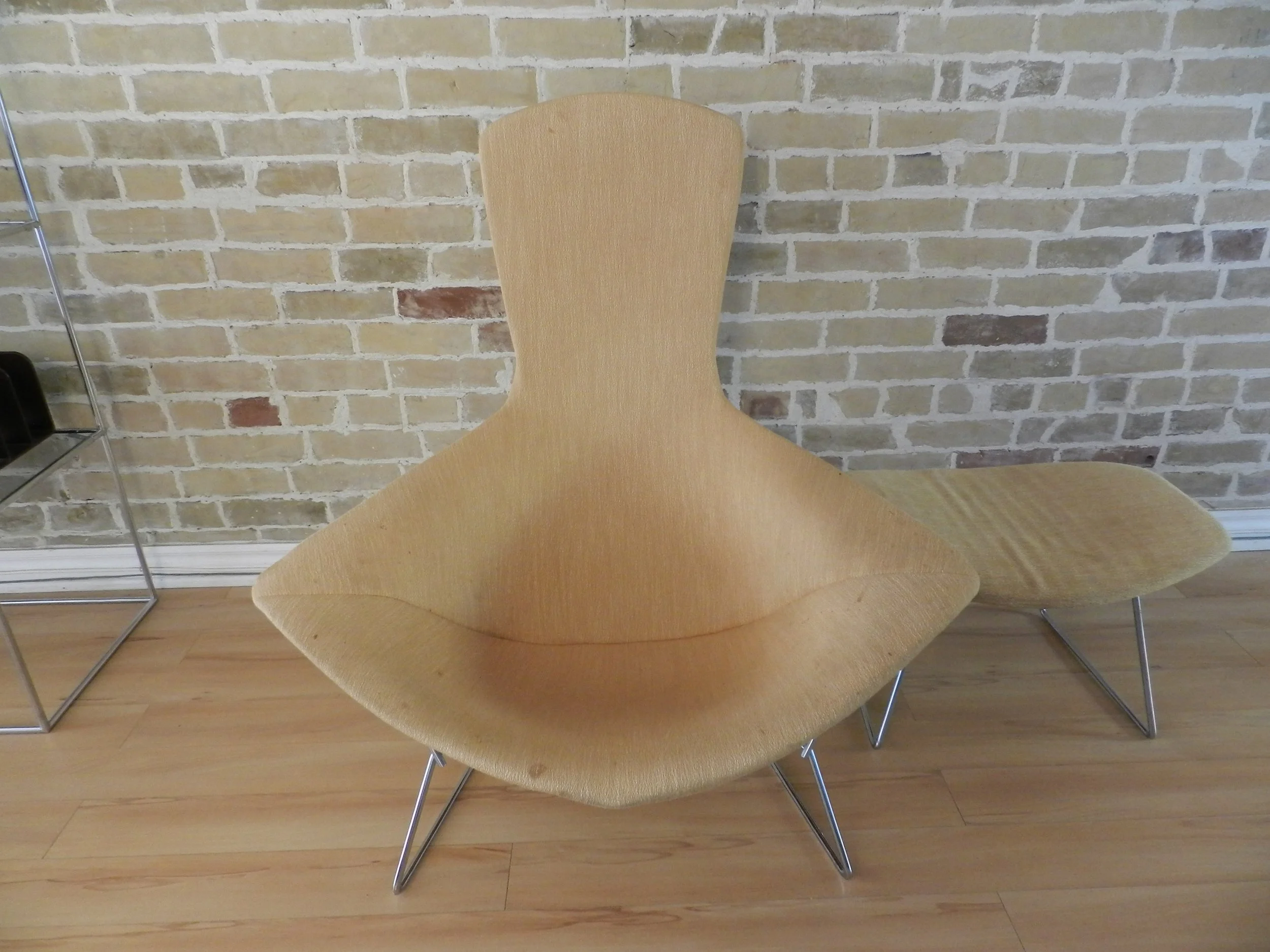 Bird lounge chair and ottoman designed by Harry Bertioa for Knoll.  USA, 1960s.