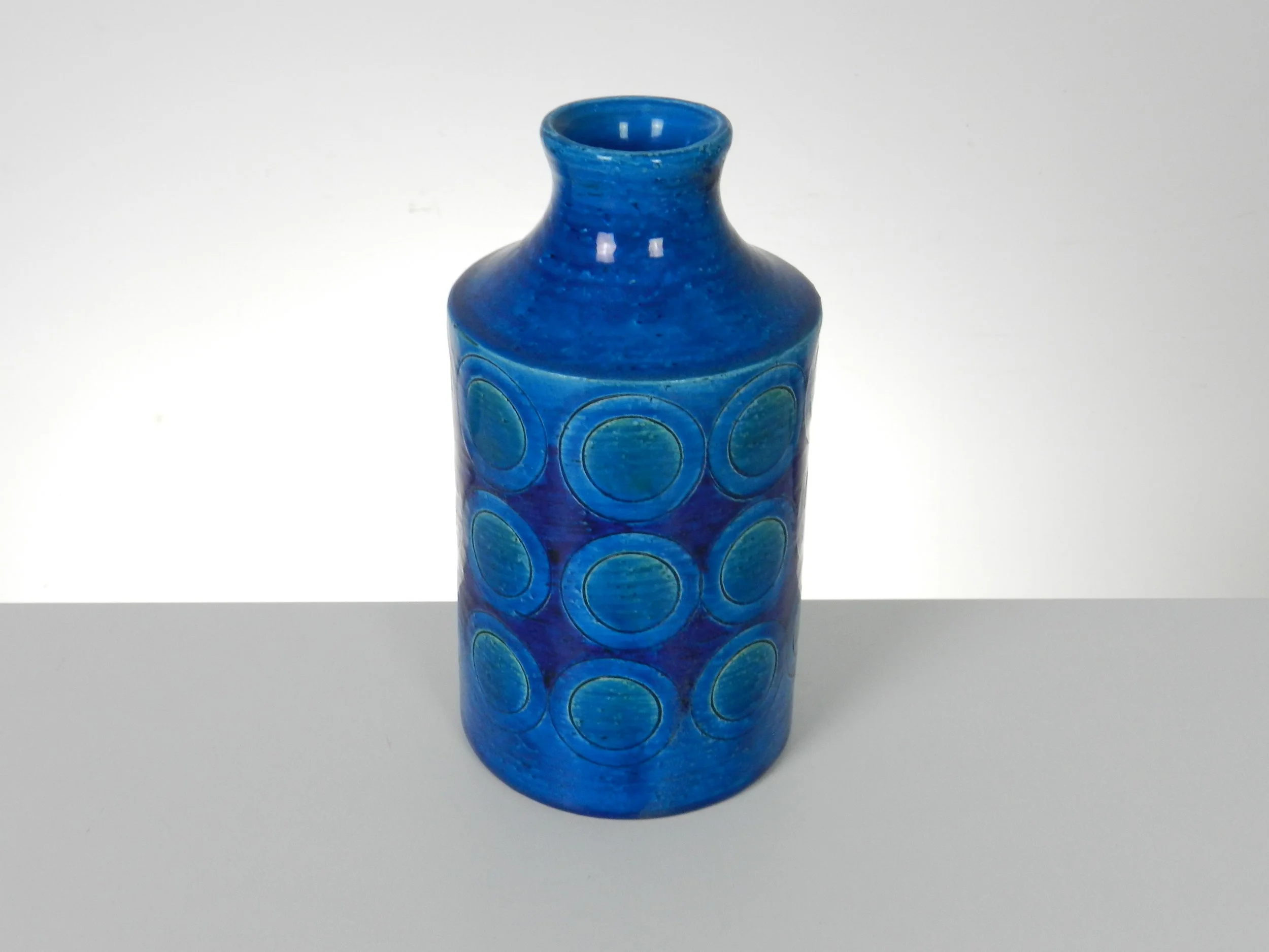Ceramic vase designed by Aldo Londi for Bitossi.  Italy, 1960s.