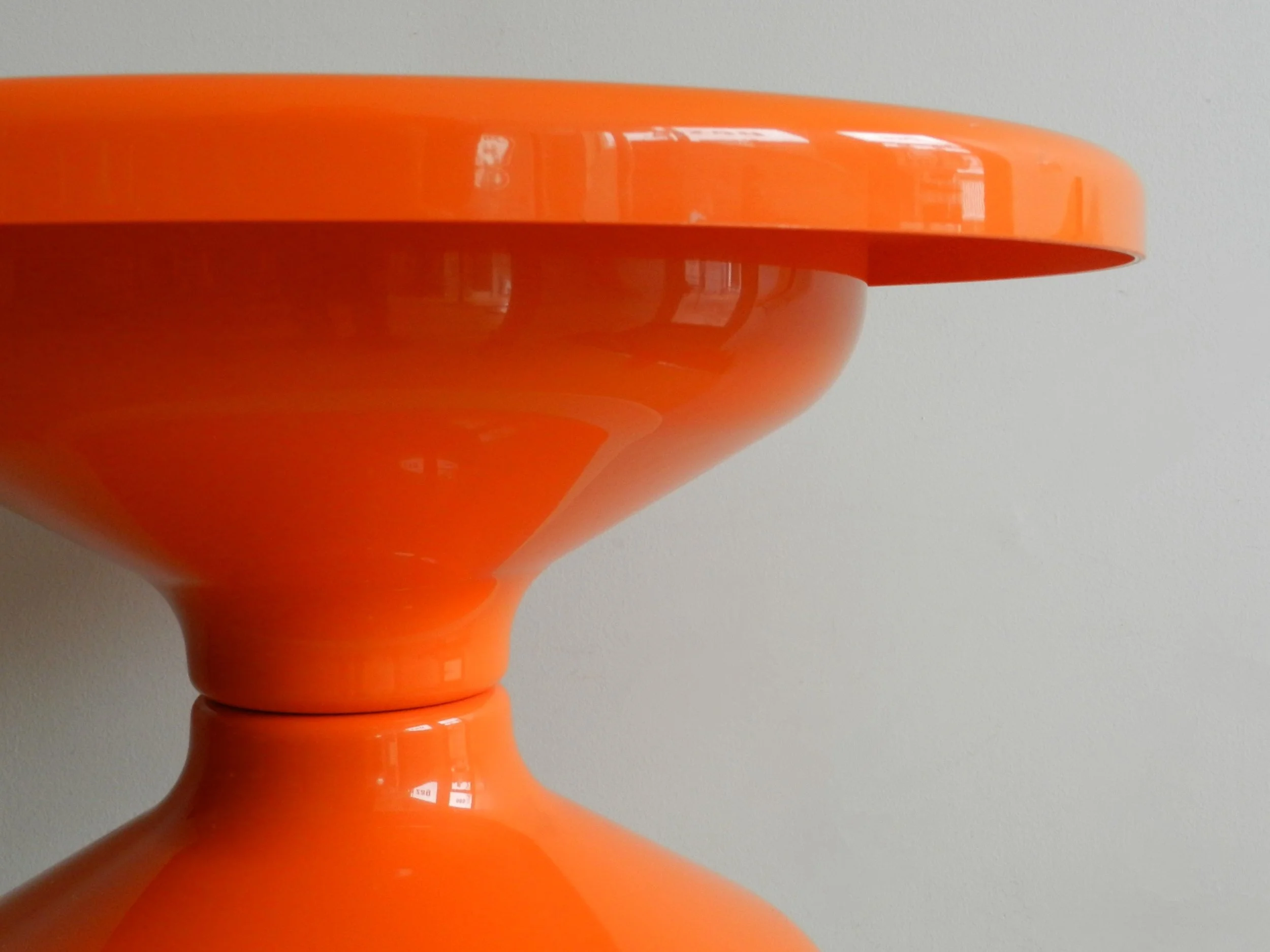 Space age “Rocchetto” plastic table designed by Achille and Pier Giacomo Castiglioni.  Italy, 1960s.