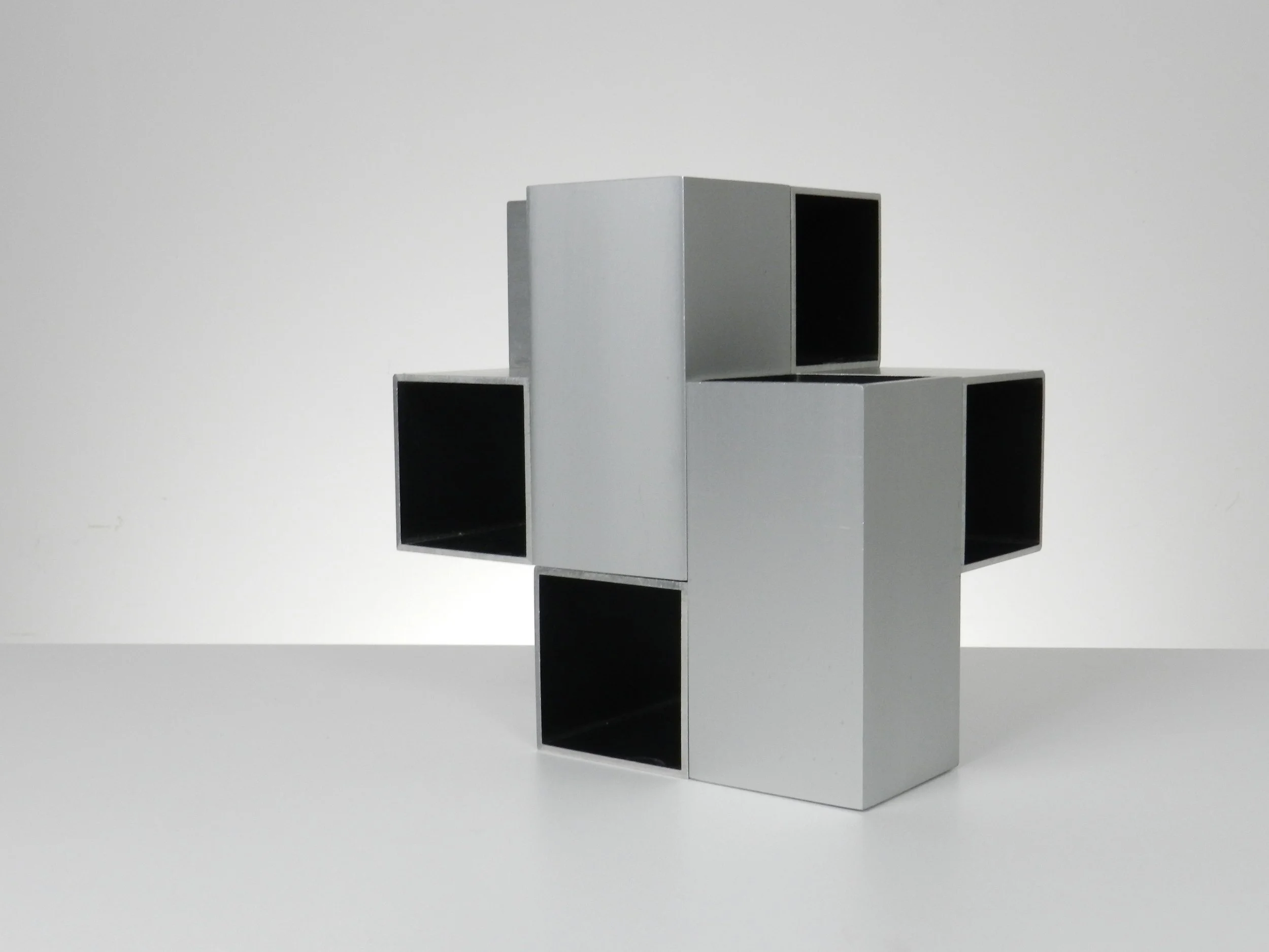 Modular modernist cubic sculpture by Kosso Eloul.  Canada, 1970s.