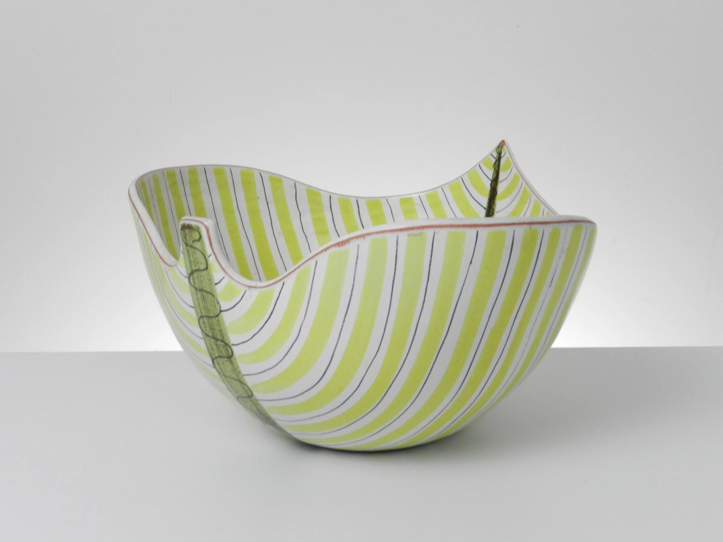 Ceramic faience bowl designed Stig Lindberg for Gustavsberg.  Sweden, 1950s.