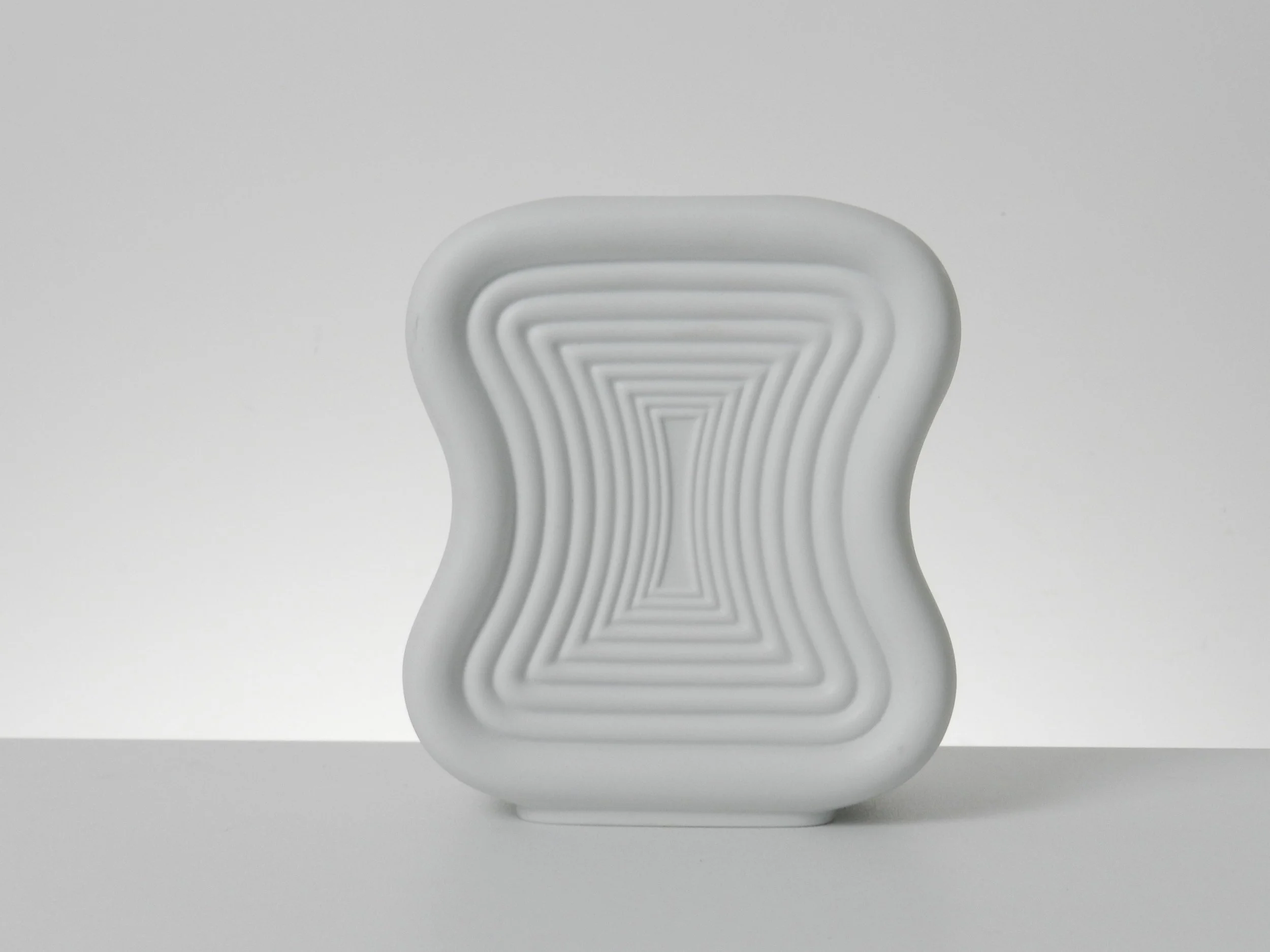 Modernist matte porcelain vase by Thomas.  Germany, 1970s.