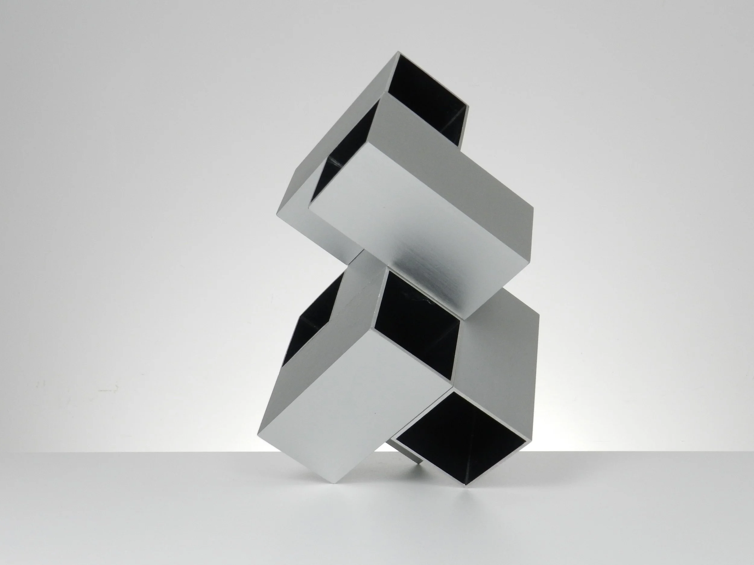 Modular modernist cubic sculpture by Kosso Eloul.  Canada, 1970s.