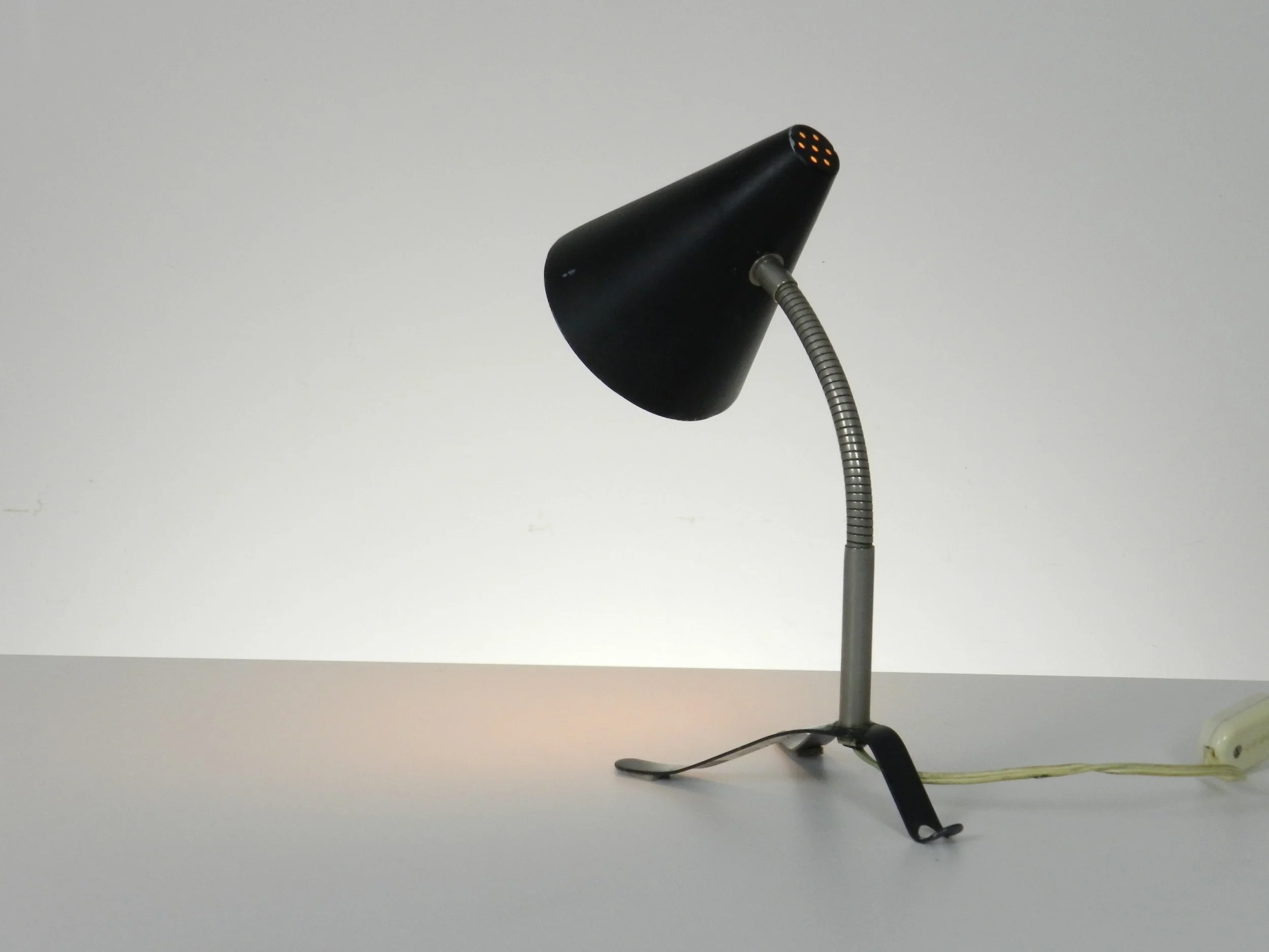 Compact mid century table or wall lamp.  Netherlands, 1960s.