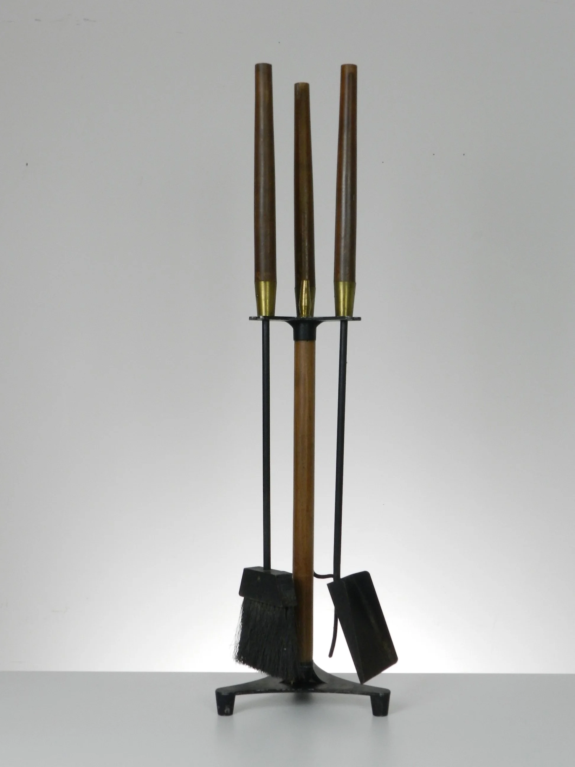 Mid century fireplace tools by Seymour Mfg. Co.  USA, 1960s.