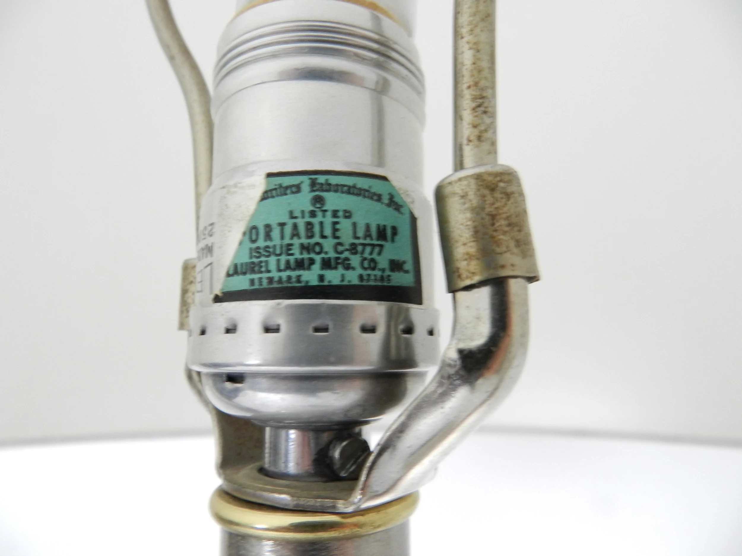 Tall mid century modern lamp by Laurel Lamp Co.  USA, 1960s.