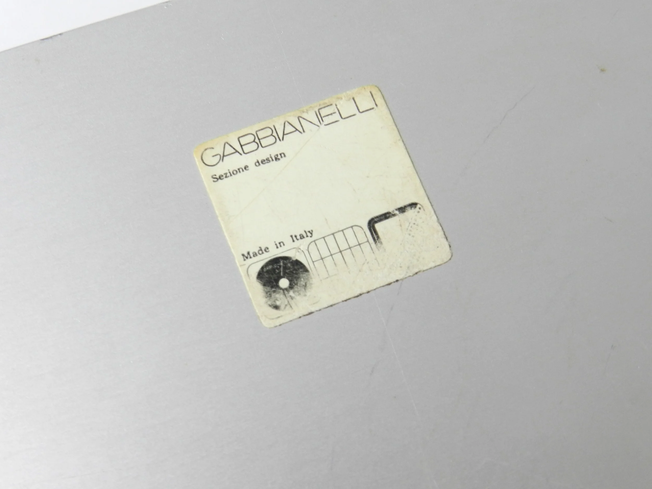 Rare modernist perpetual calendar by Gabbianelli. Aluminum case with plastic cubes.  Italy, 1970s.