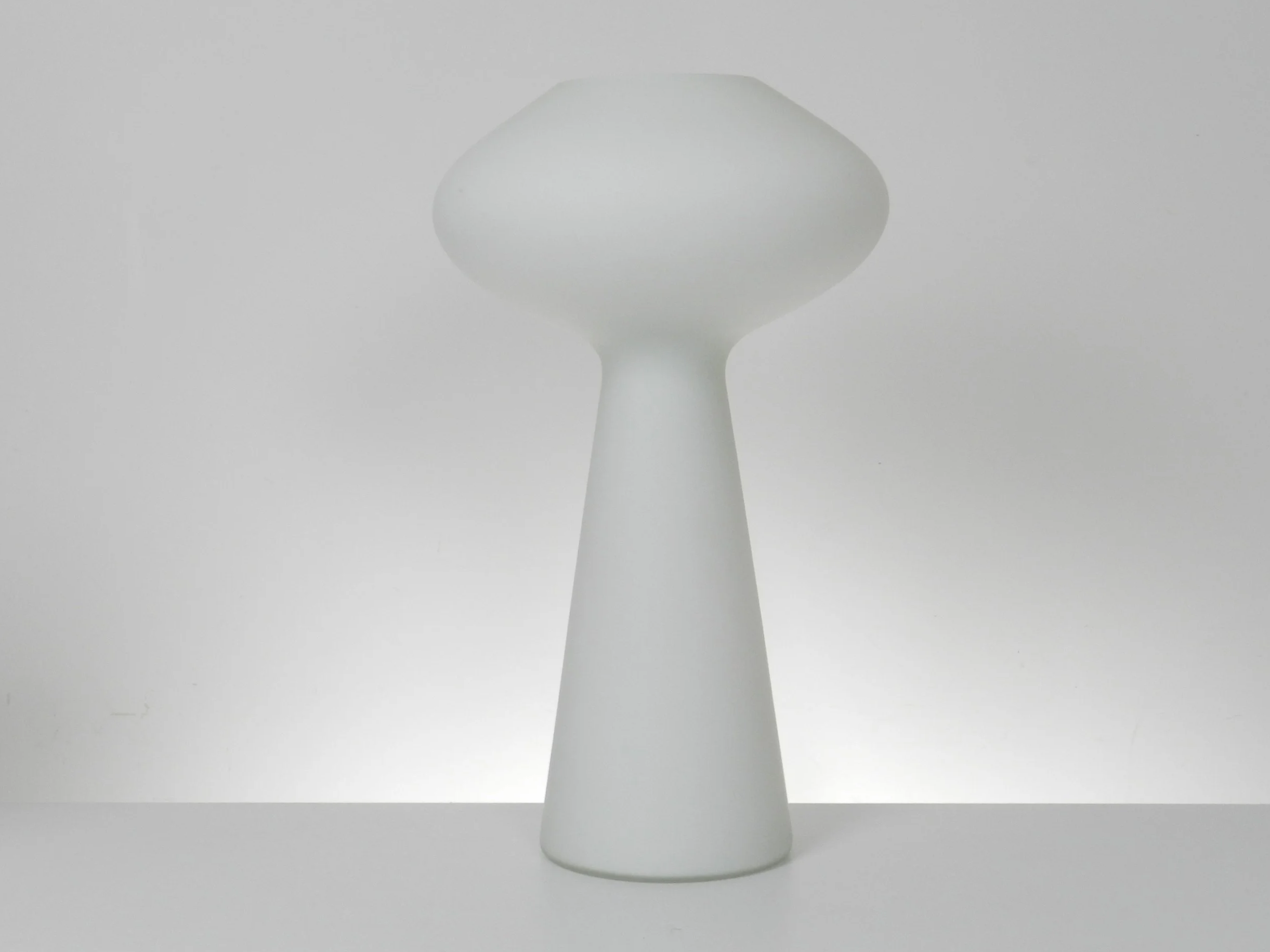Tall opaline glass lamp designed by Lisa Johansen-Pape.   Finland, 1960s.