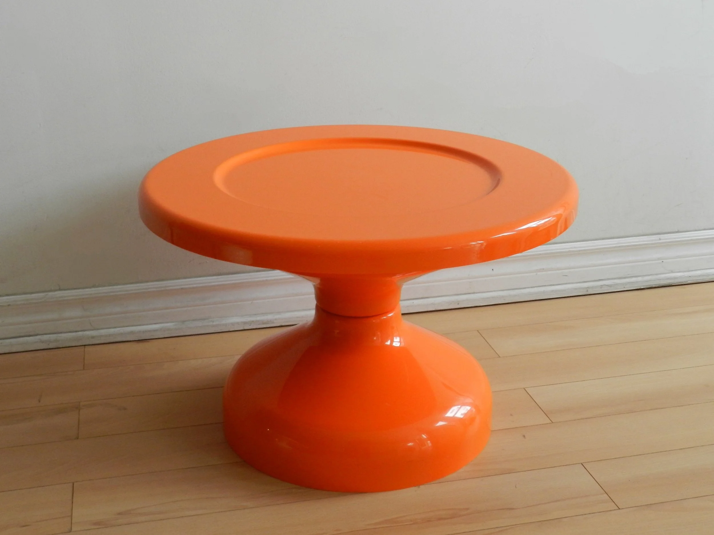 Space age “Rocchetto” plastic table designed by Achille and Pier Giacomo Castiglioni.  Italy, 1960s.