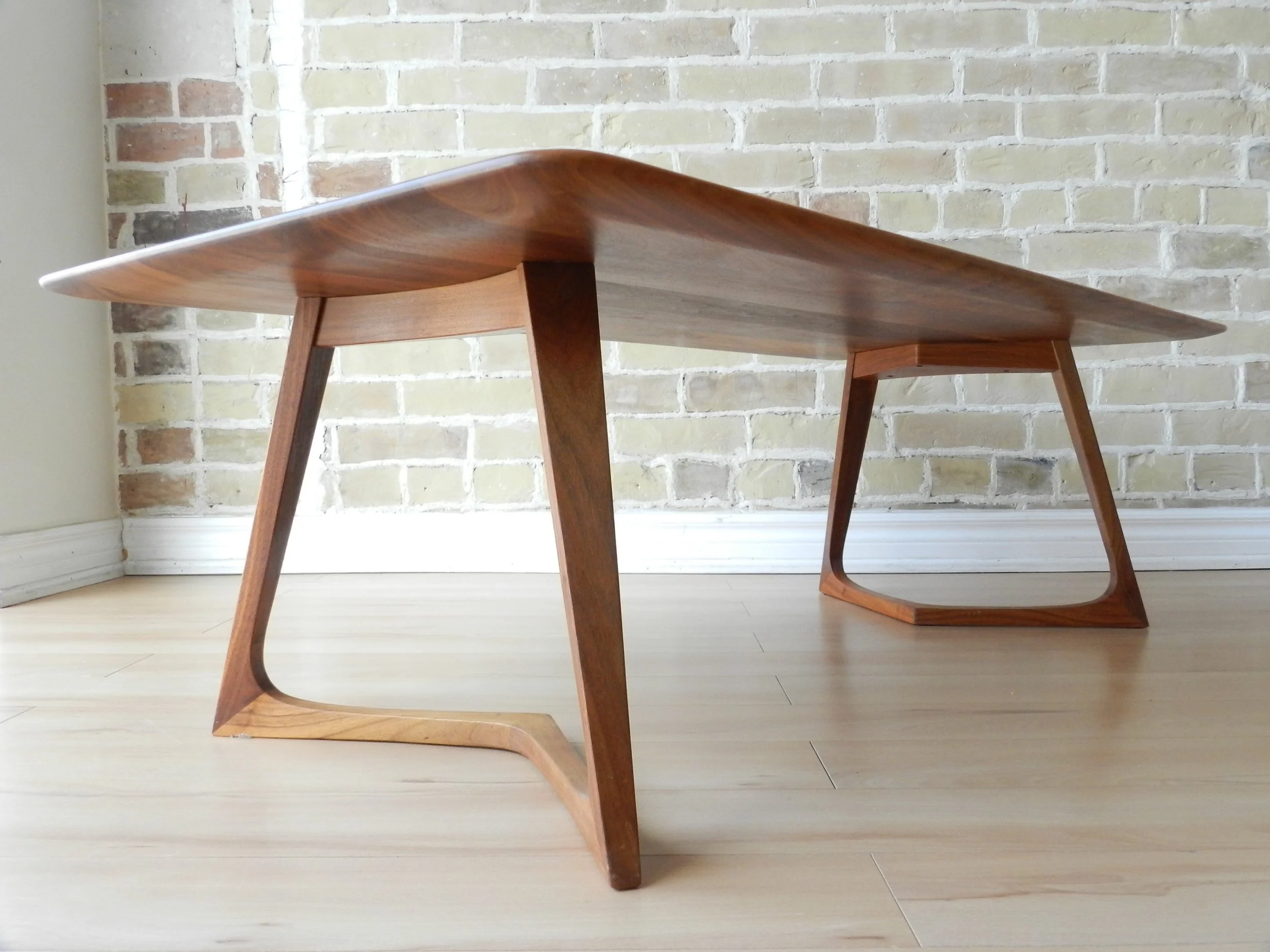 Solid walnut coffee table dsigned by Formstelle for Zeitraum.  Germany, 2010.