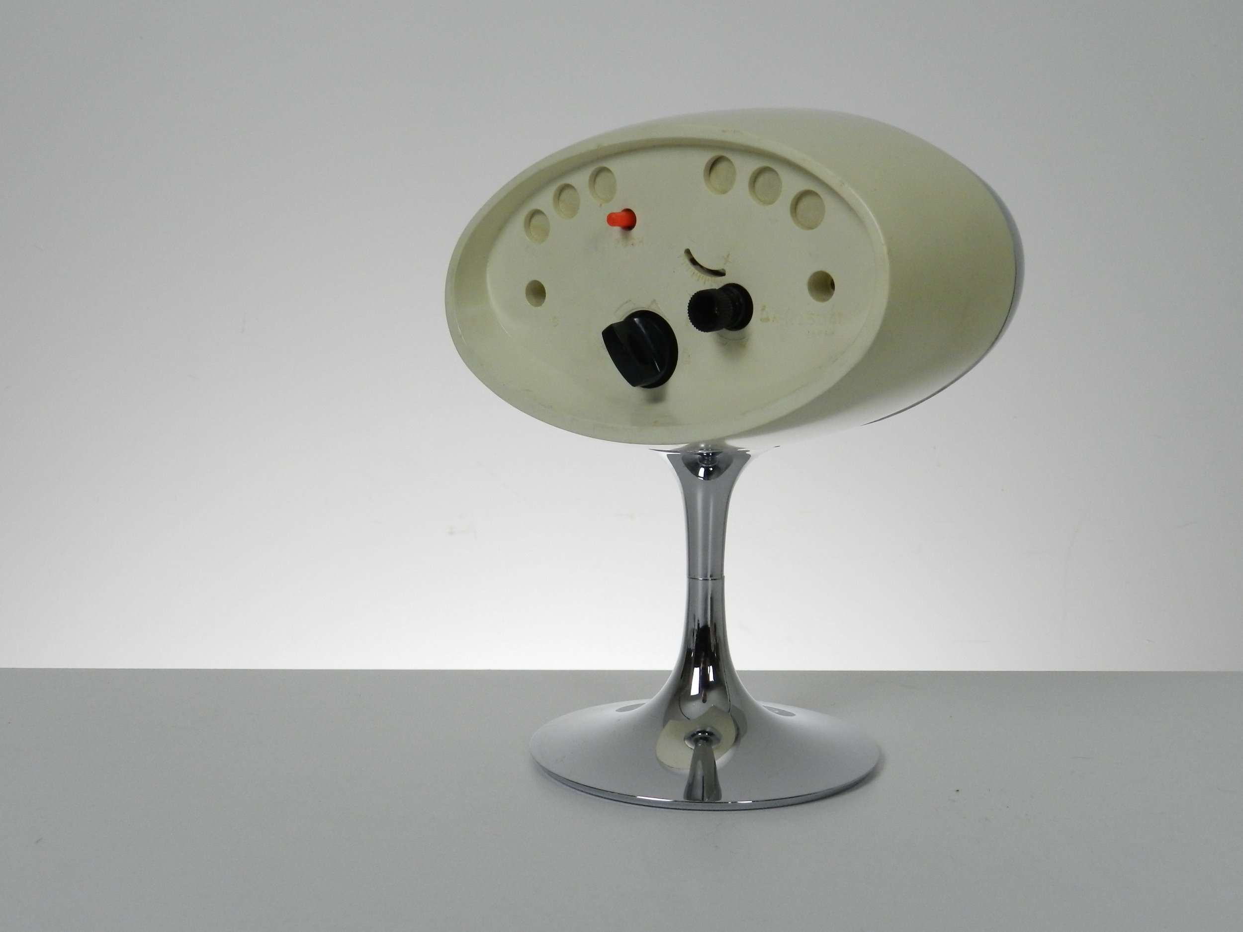 Space age pedestal clock by Bulova.  Japan, 1960s.