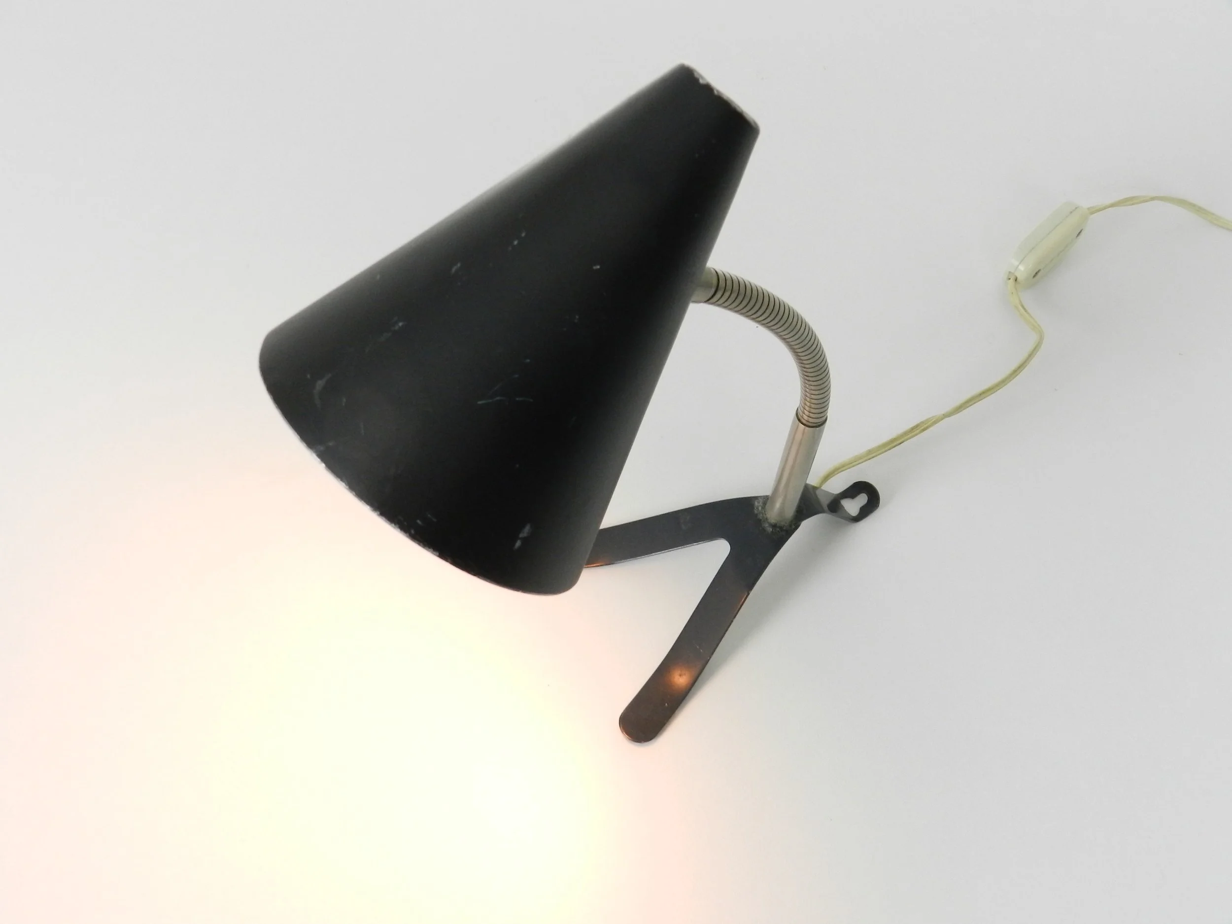 Compact mid century table or wall lamp.  Netherlands, 1960s.