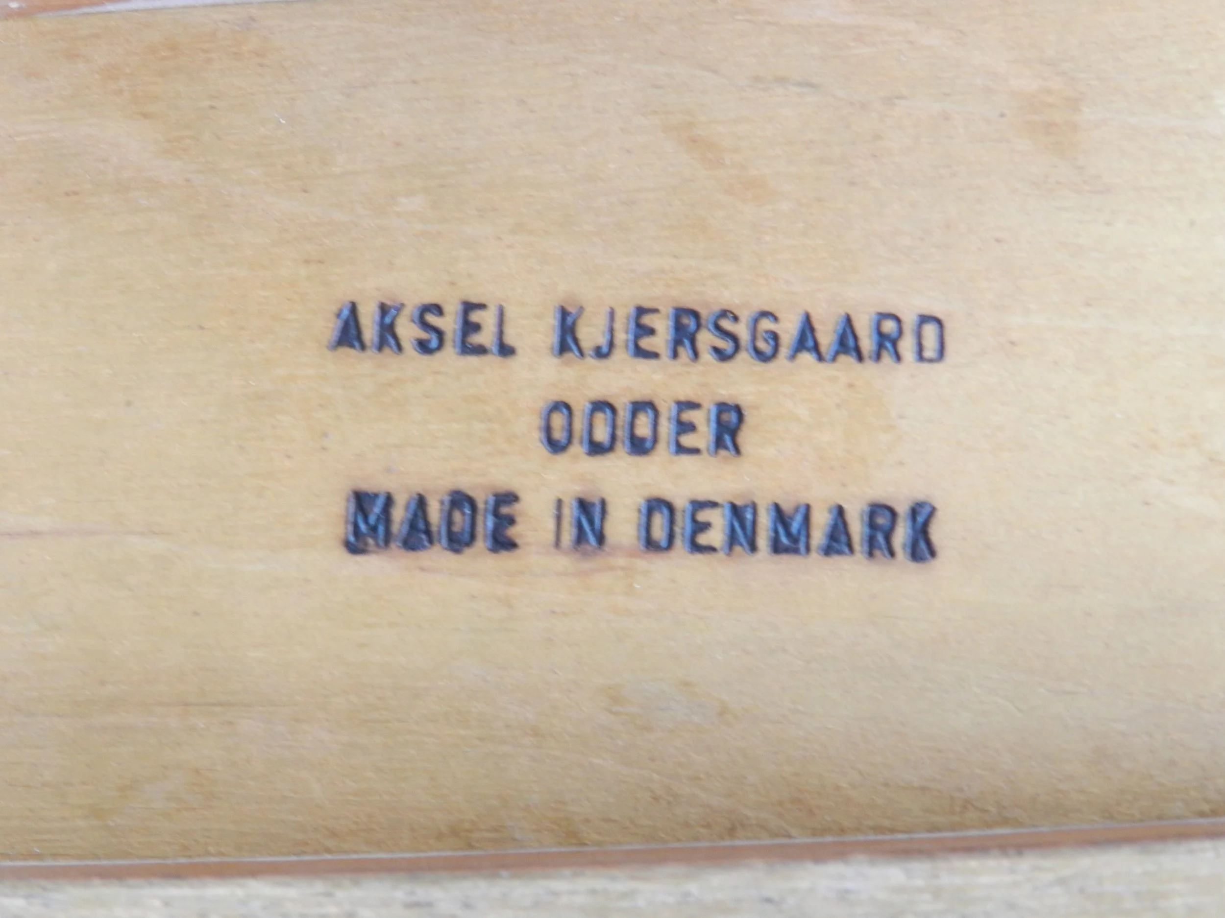 Teak entry mirror and shelf by Askel Kjersgaard.  Denmark, 1960s.