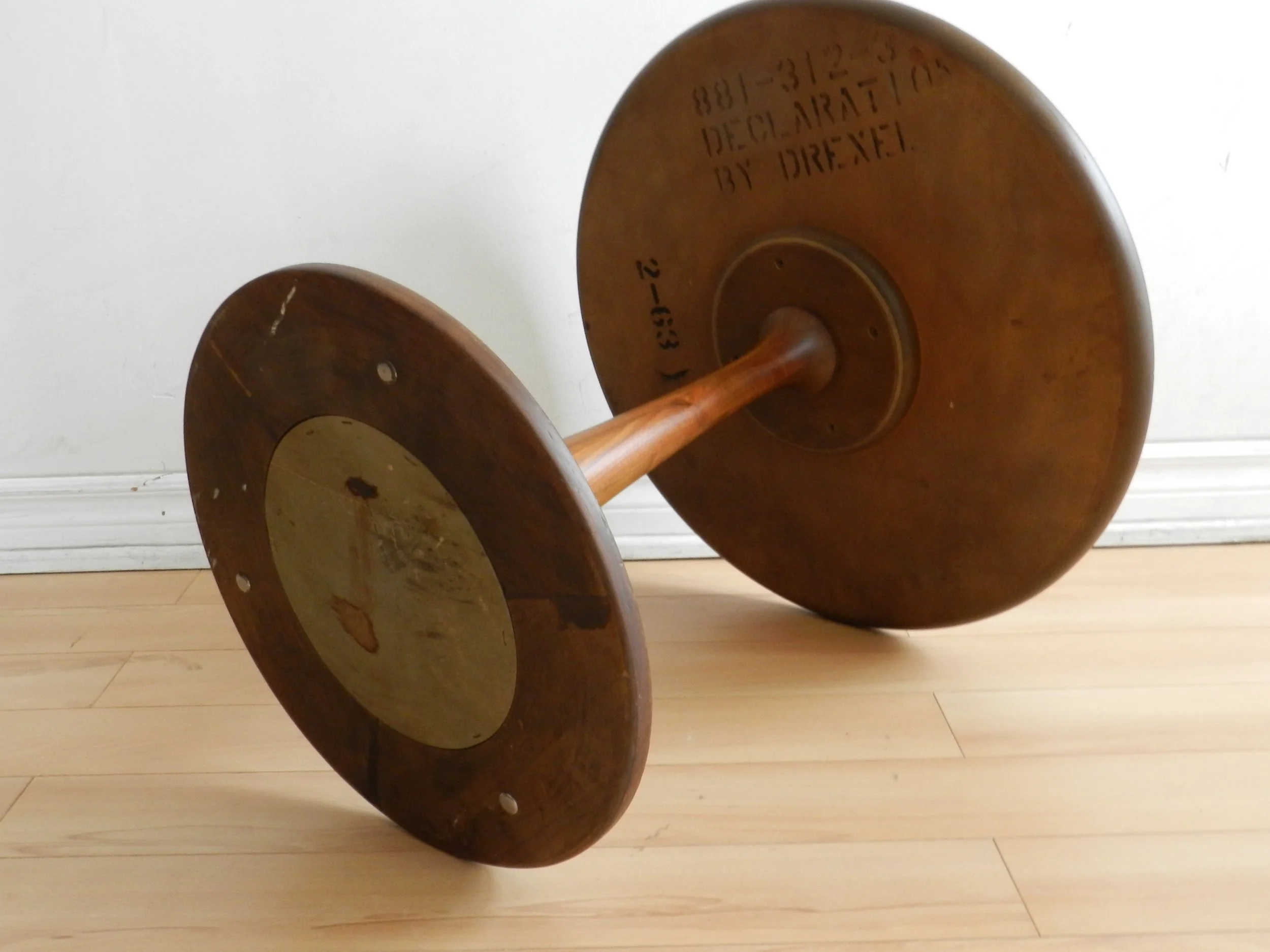 “Declaration” walnut side table designed by Kipp Stewart for Drexel.  USA, 1960s.