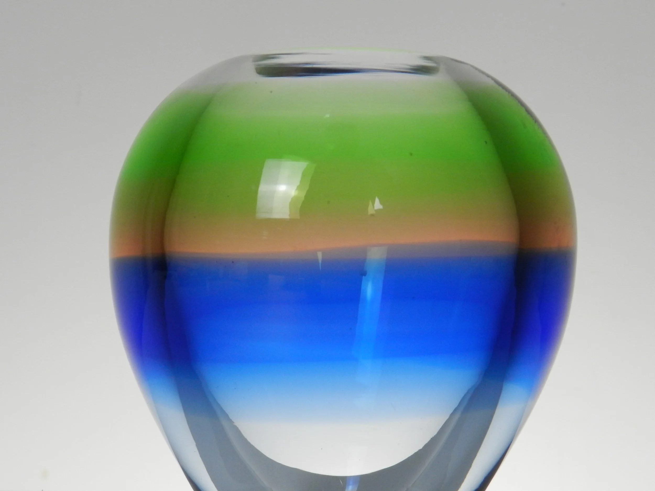 Glass vase by Vladimir Mika for Moser.  Czechoslovakia, 1960s.