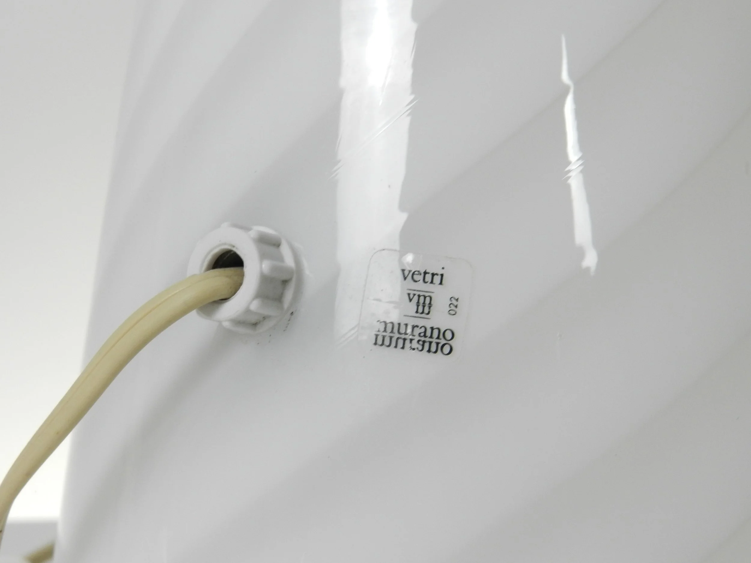 Tessuto Murano glass table lamp by Vetri.  Italy, 1970s.