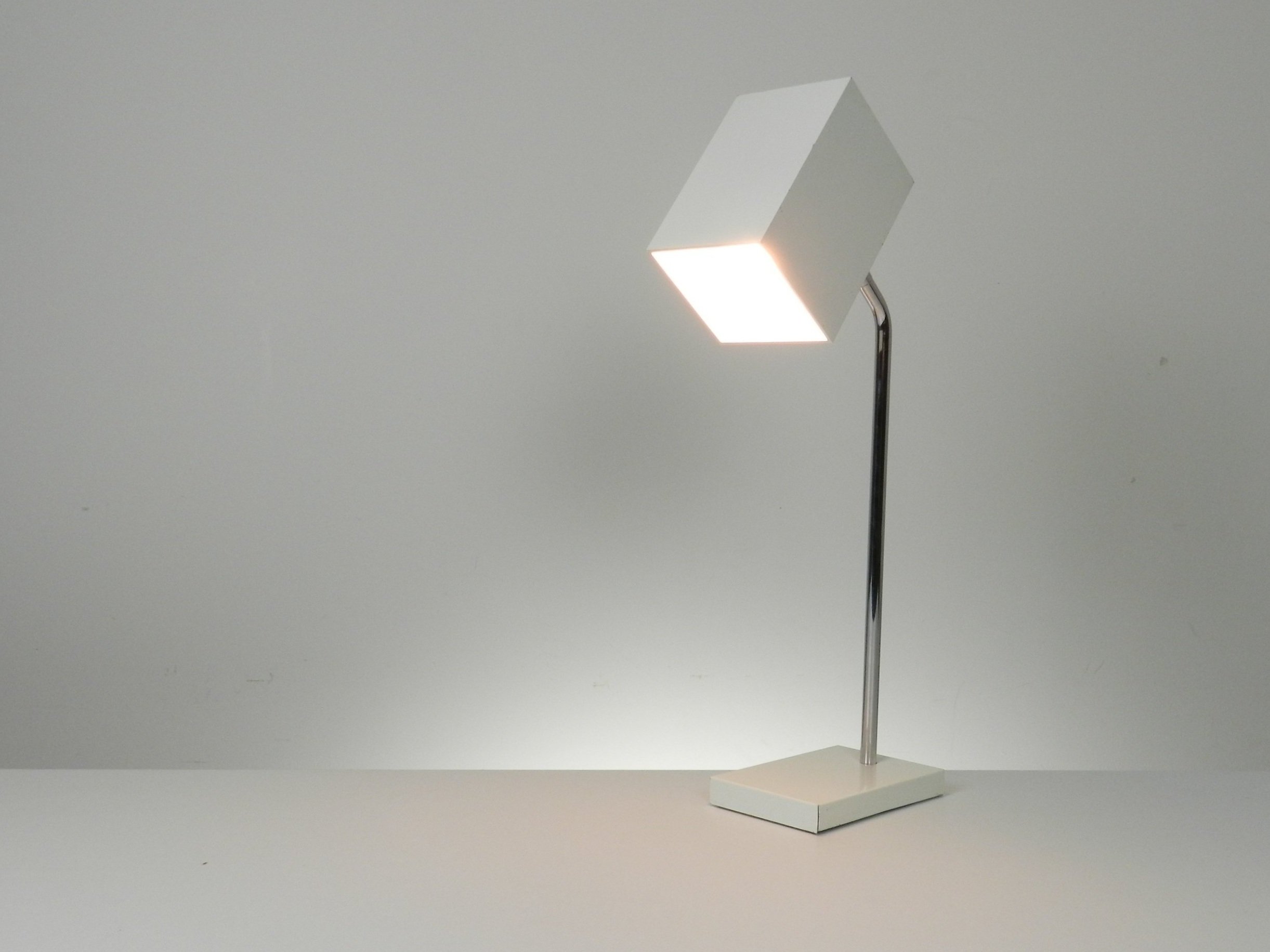 Modernist “Cubic” desk lamp designed by Robert Sonneman for George Kovacs. USA, 1970s.