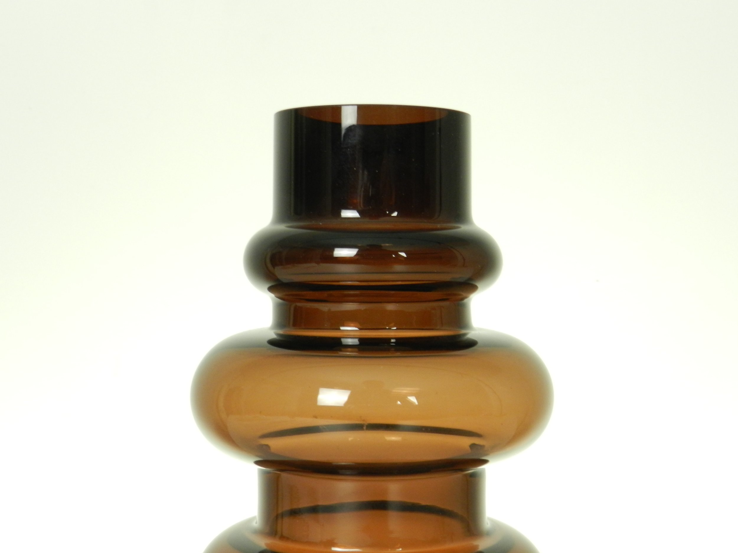 Glass Hoop vase designed by Tamara Aladin for Riihimaki.  Finland, 1960s.