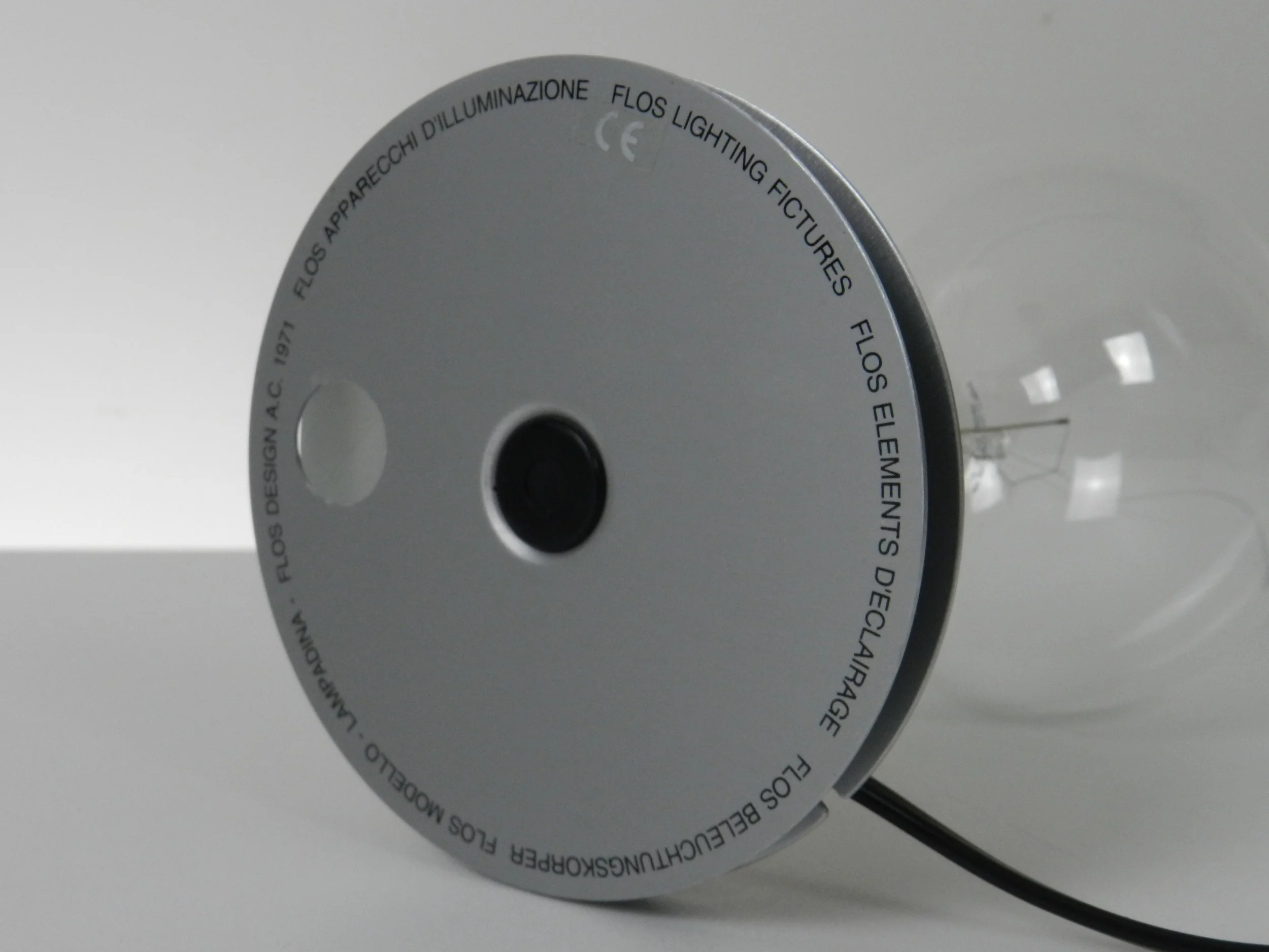 Lampadina lamp designed by Achille Castiglioni for Flos.  Italy, designed in the 1970s.