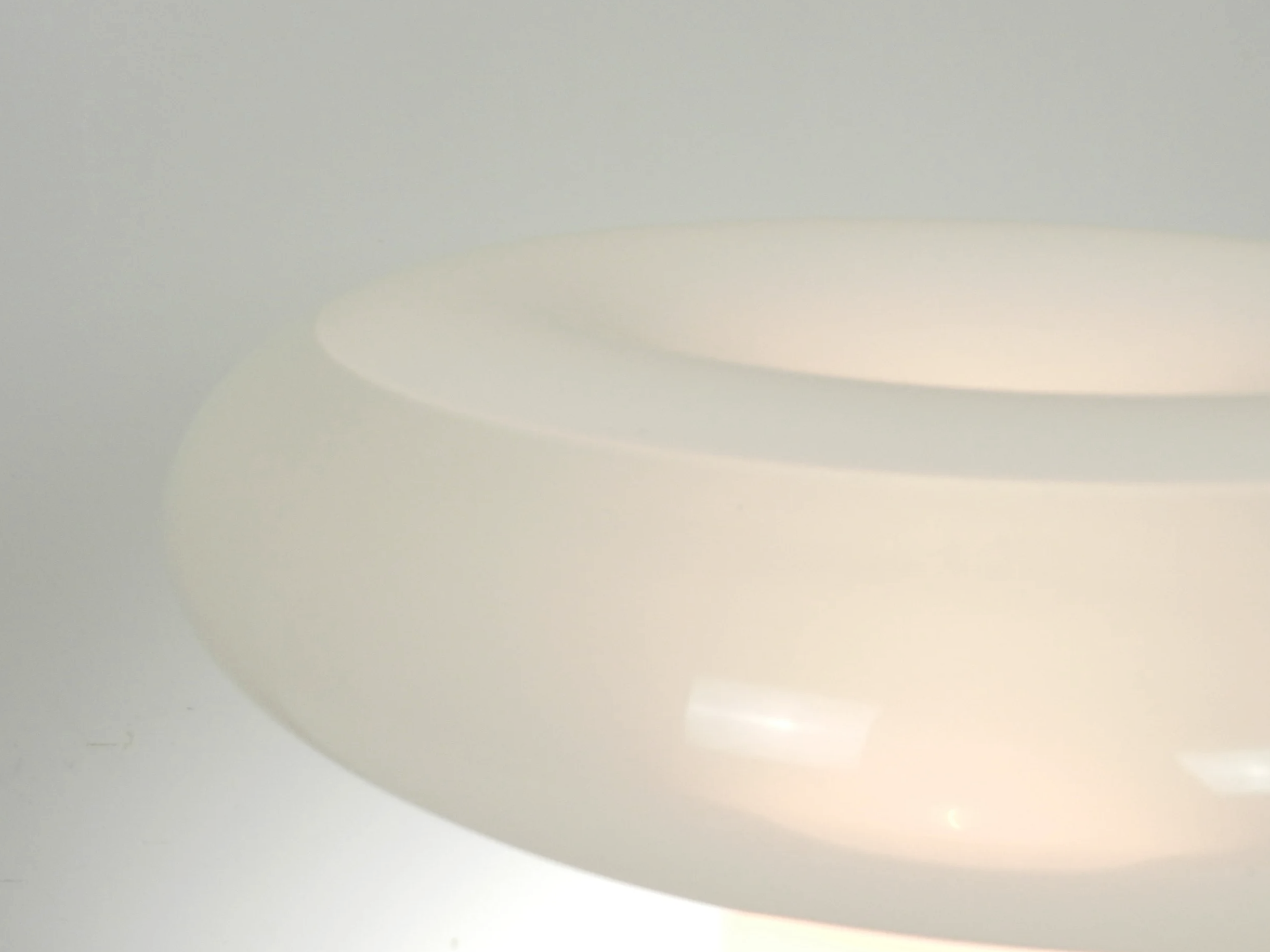 Lesbo lamp designed by Angelo Mangiarotto for Artemide. Hand blown opal Murano glass on aluminum base.  Italy