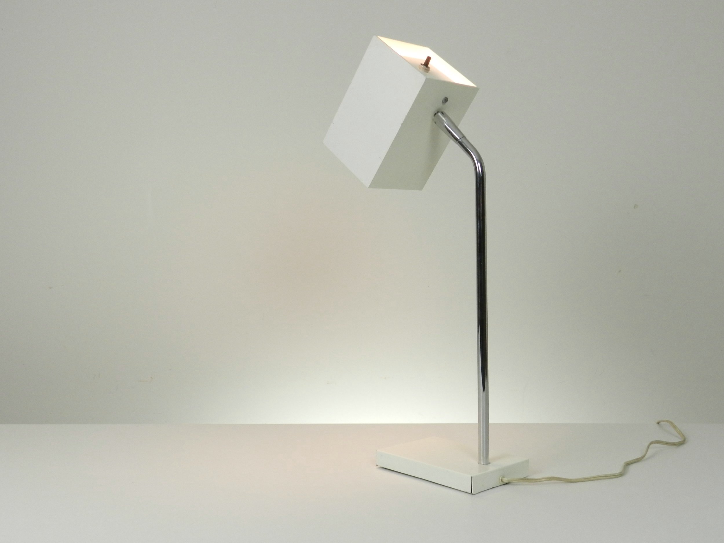 Modernist “Cubic” desk lamp designed by Robert Sonneman for George Kovacs. USA, 1970s.