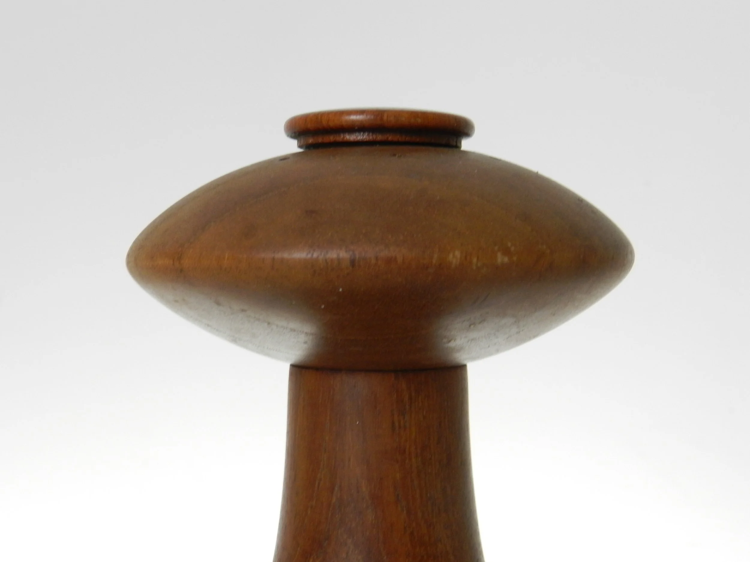 Teak peppermill / salt shaker designed by Jens Quistgaard for Dansk.  Denmark, 1960s.