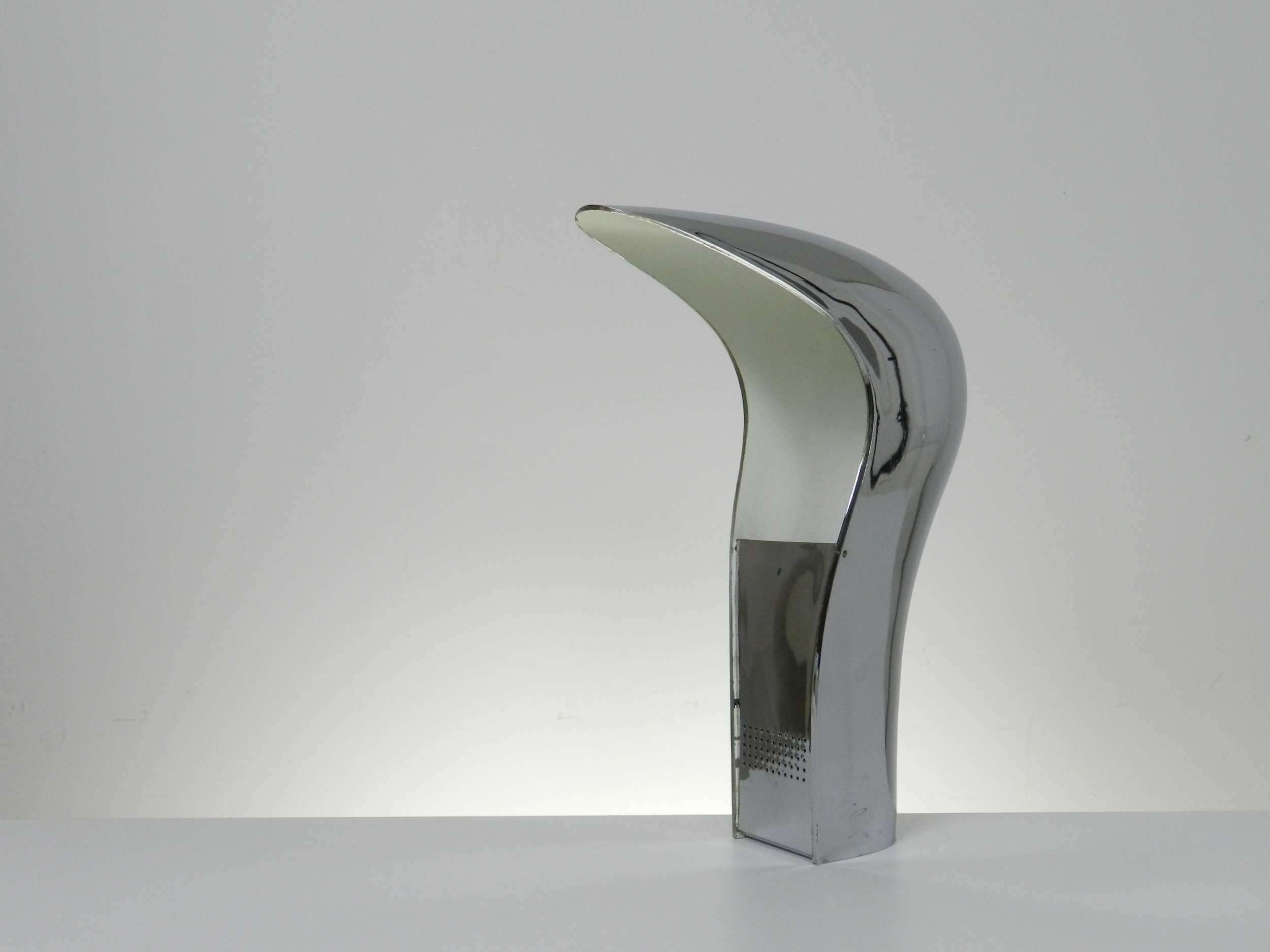 Chromed plastic “Pelota” lamp designed by Cesare Casati and Emanuele Ponzio (Studio D.A.) for Lamperti.  Italy, 1970s.
