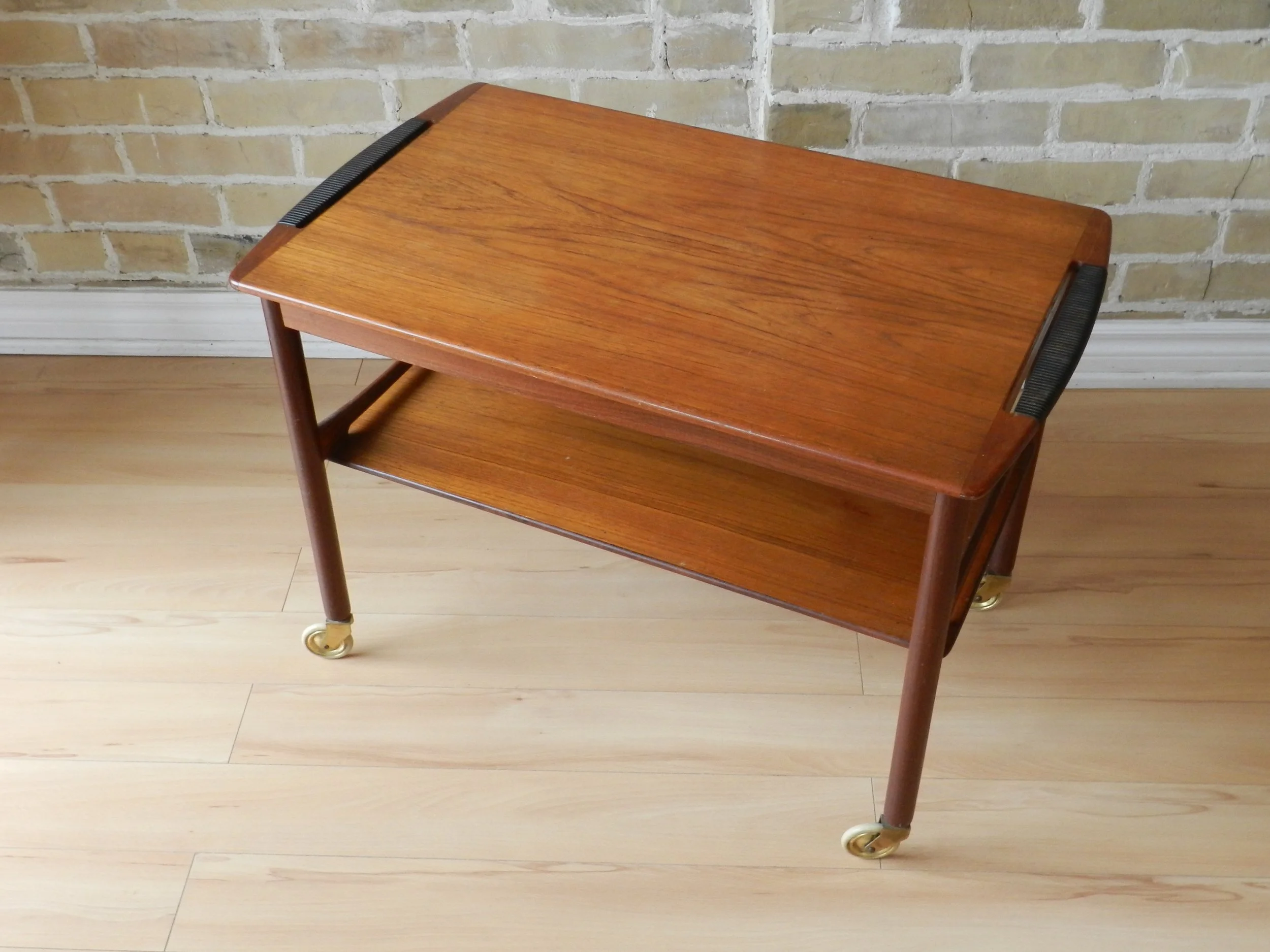 Mid century modern teak bar cart / trolley.  Denmark, 1960s.