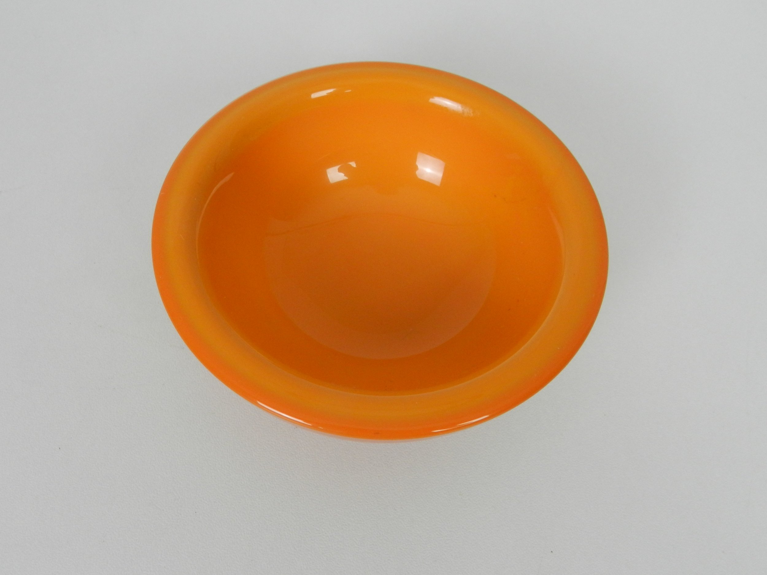 Colora glass bowl designed by Sven Palmqvist for Orrefors.  Sweden, 1950s.