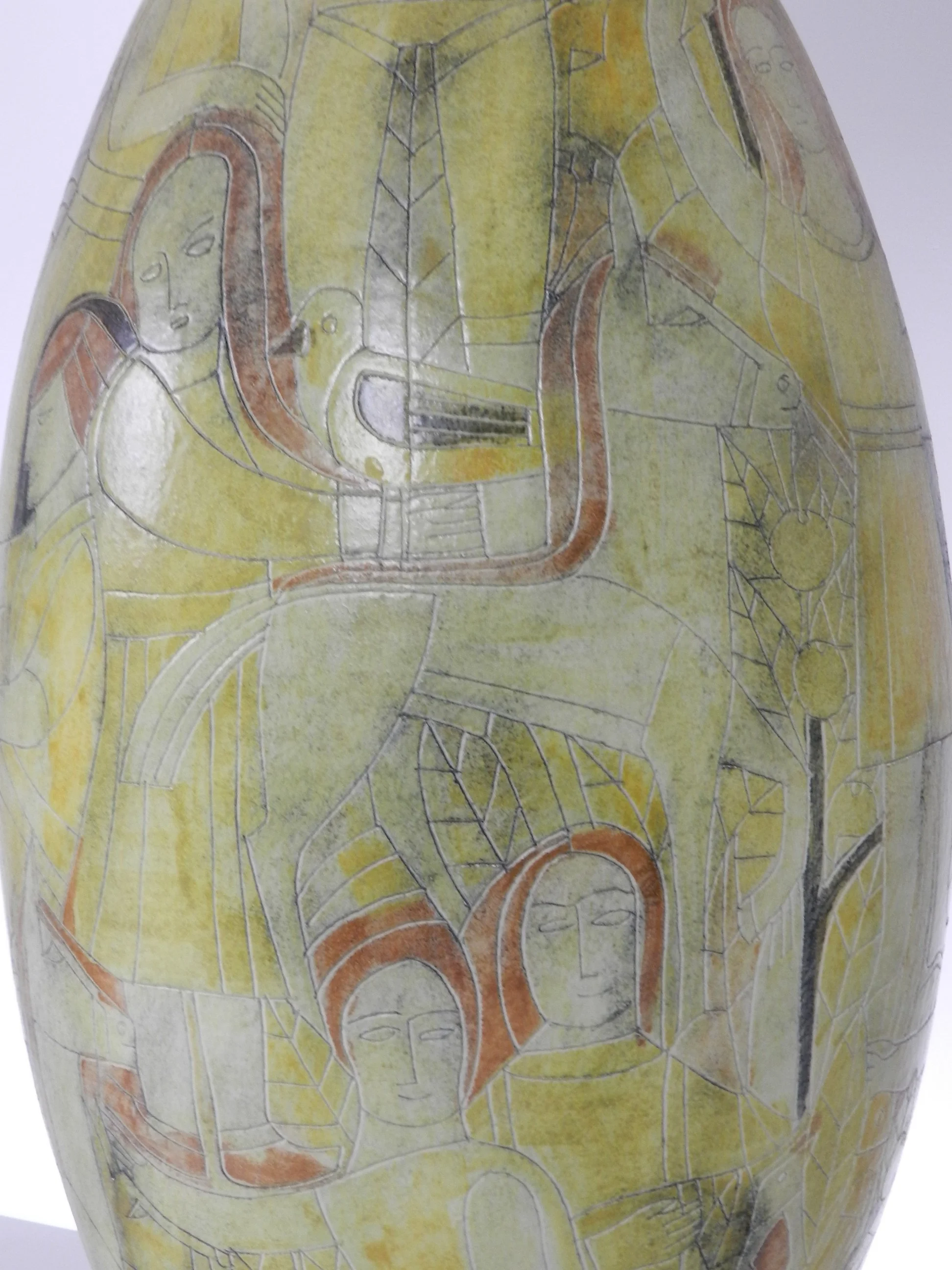 Pair of monumental pottery lamps by Susan and Theo Harlander for Brooklin Co.  Canada, 1960s.