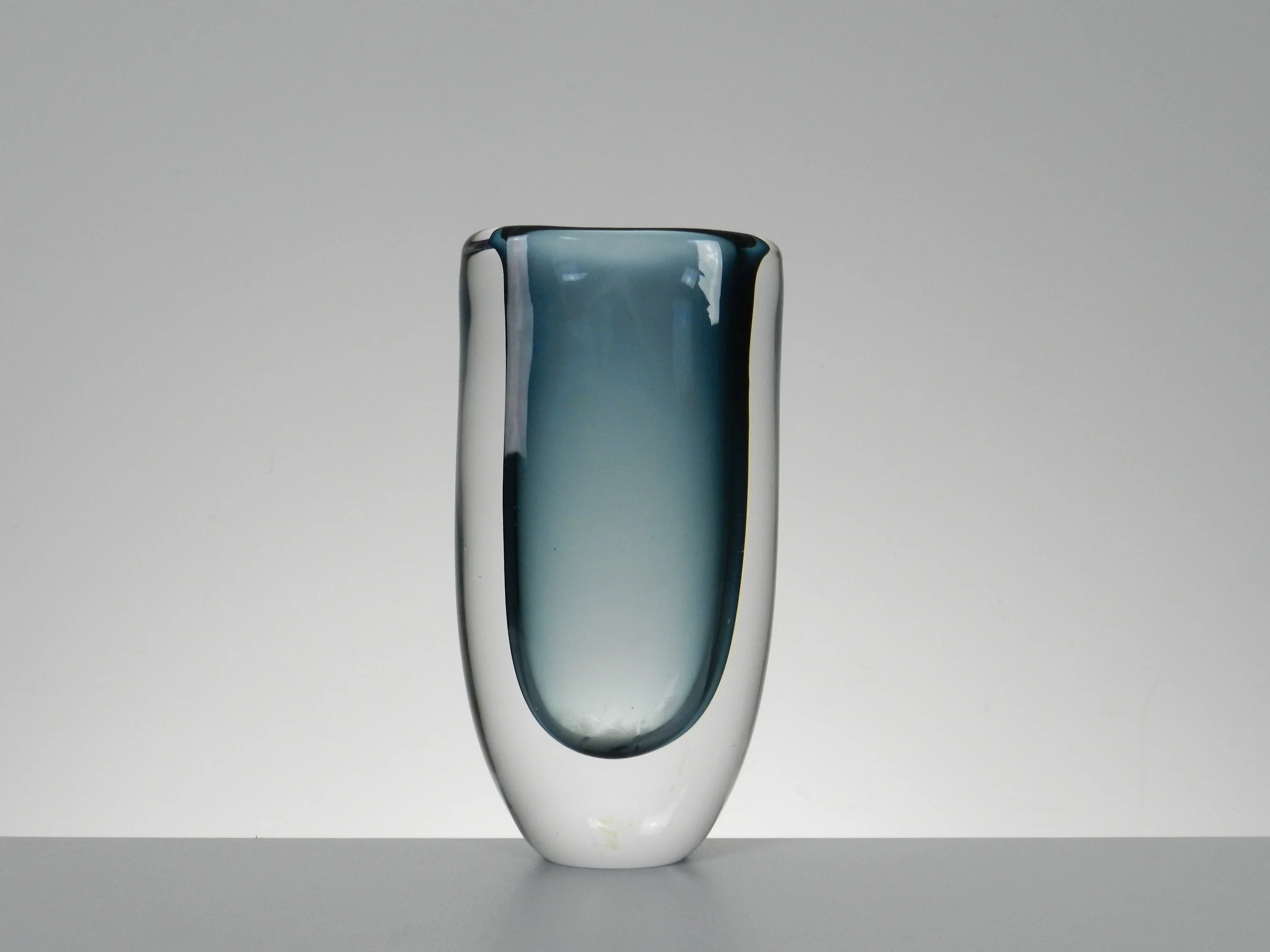 Glass vase by Vicke Lindstrand for Kosta.  Sweden, 1960s.