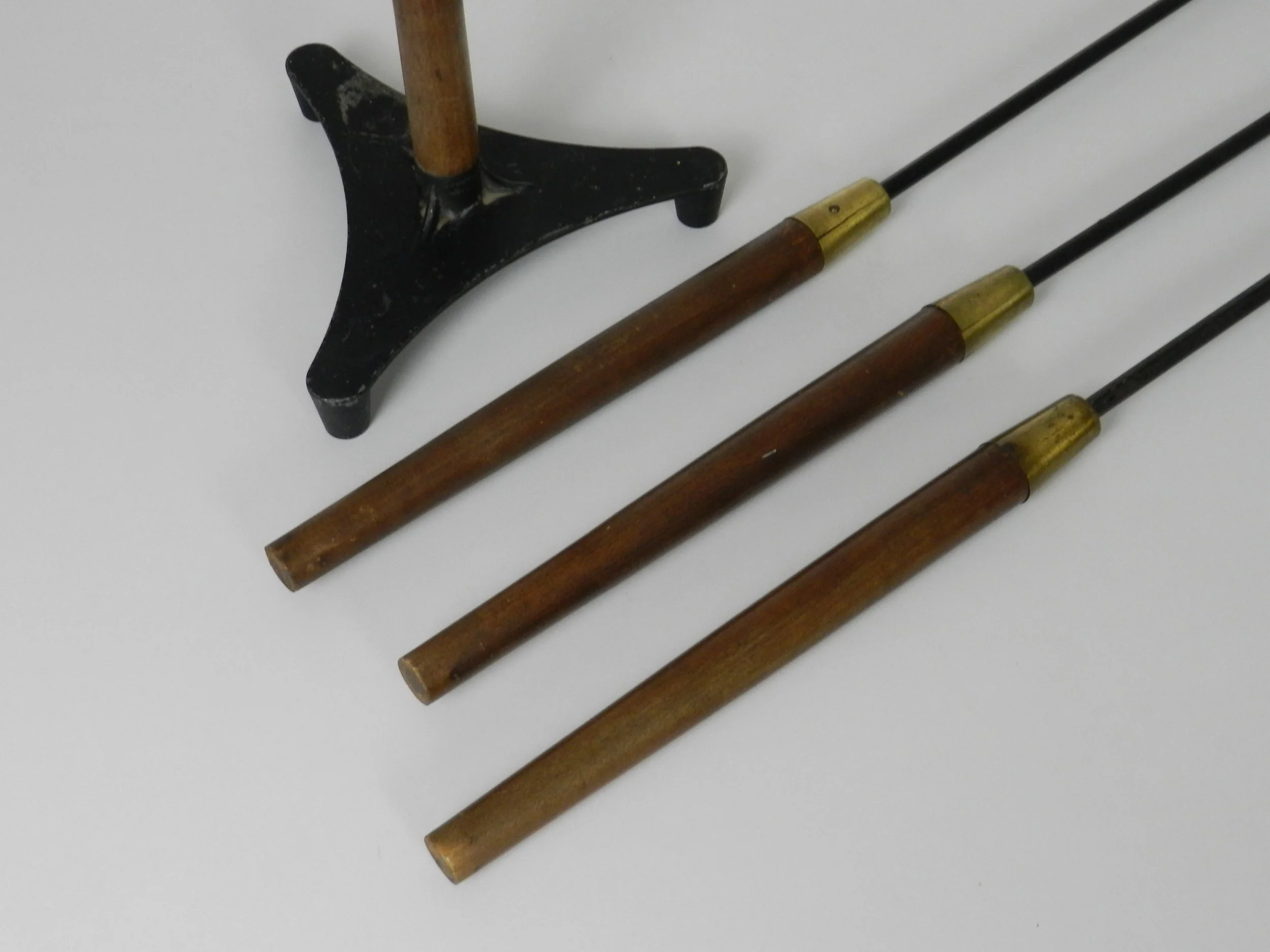 Mid century fireplace tools by Seymour Mfg. Co.  USA, 1960s.