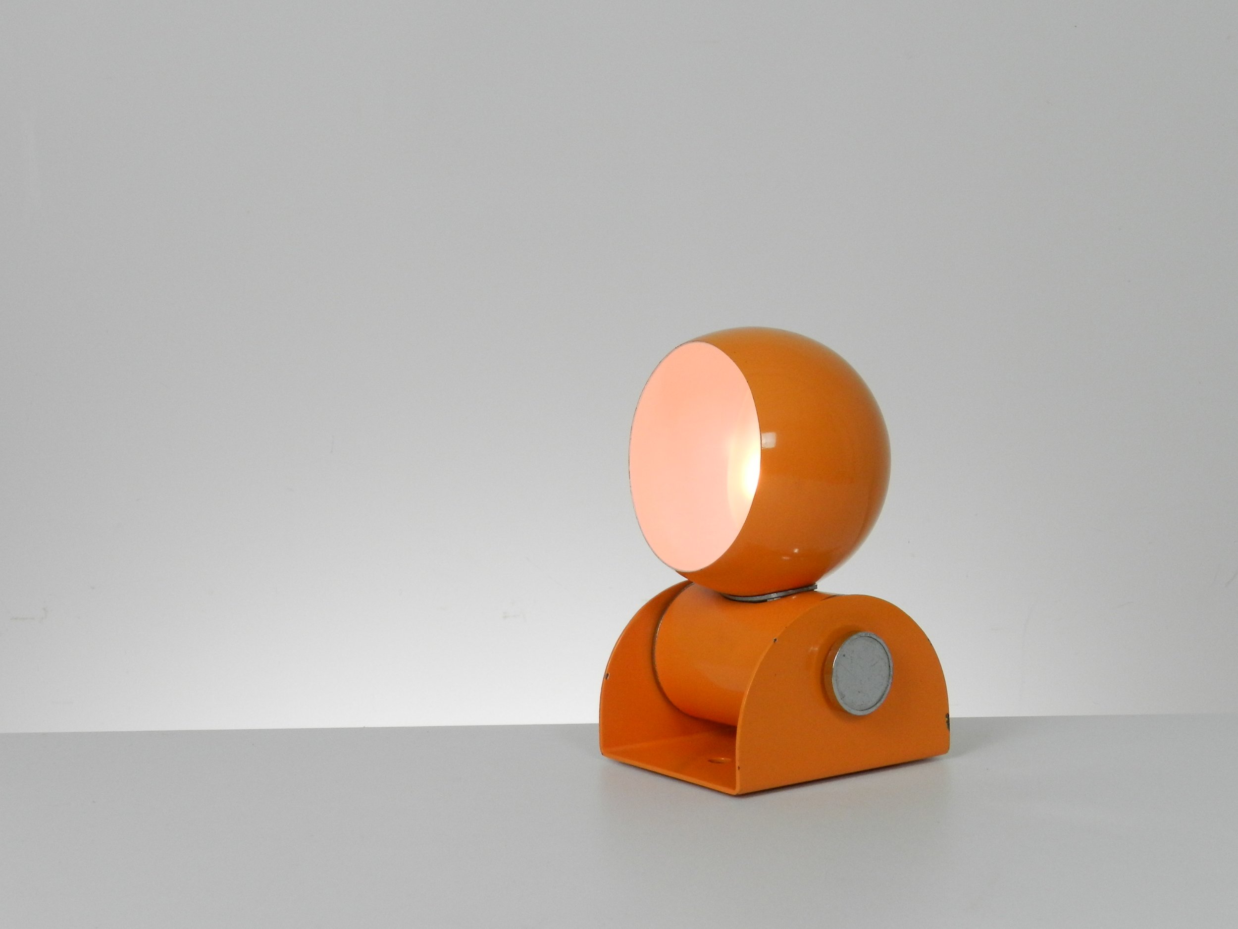 Eye ball table or wall lamp designed by Enrico Tronconi for Tronconi.  Italy, 1960s.
