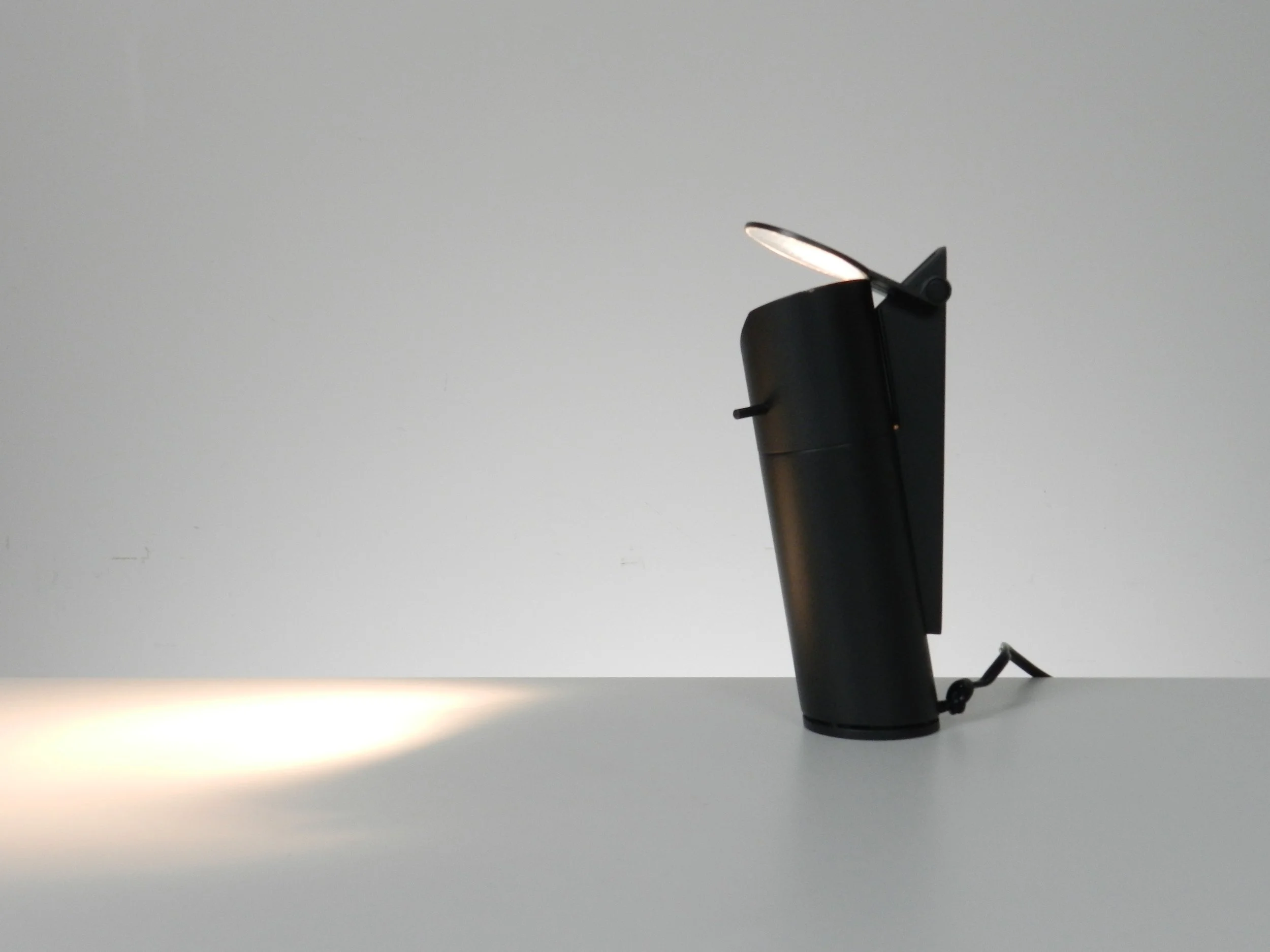 Post modern lamp designed by Pierre Guariche and H. Scheppler for Megalit.  France. 1970s.