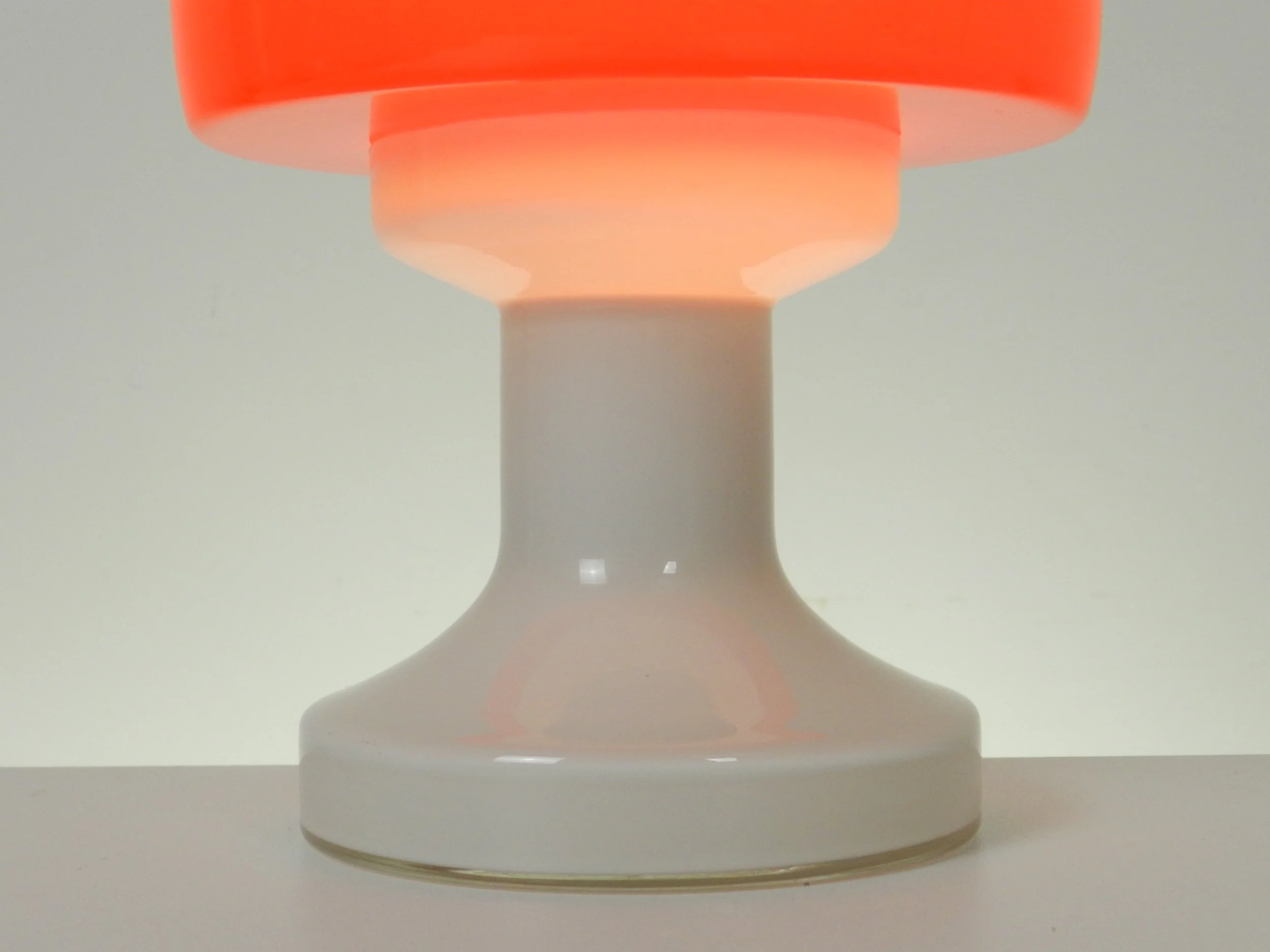 Cased glass lamp by Dijkstra.  Netherlands, 1970s.